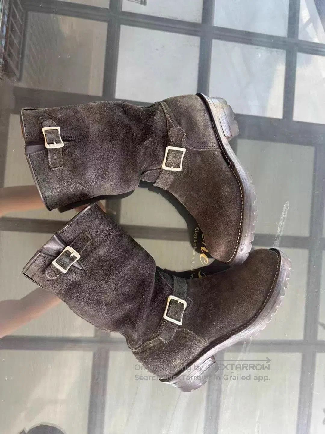 Vibram Brown Buckle Strap Mid-Calf Boots. Size US 8 / EU 41 - 6 Thumbnail