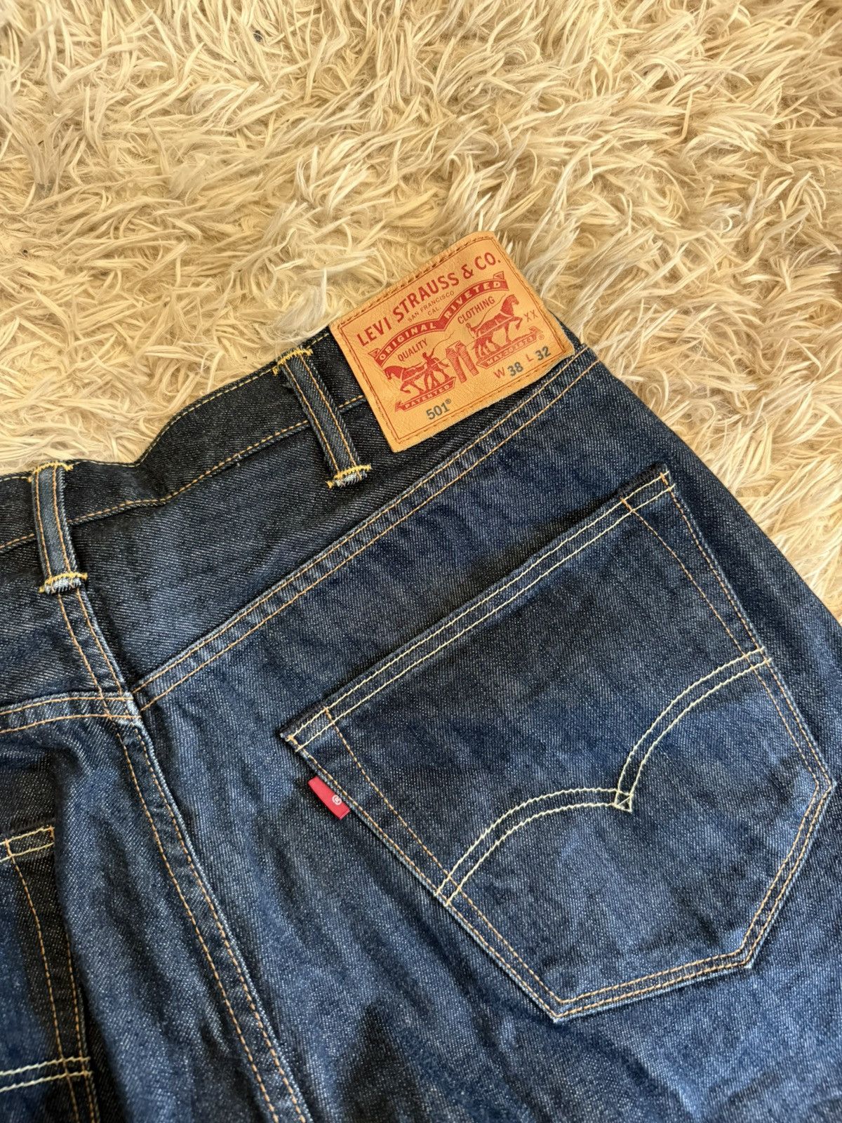Levi's Vintage Clothing Mens Levi's 501 Dark Blue Denim Jeans Size US 38 / EU 54 - 8 Thumbnail