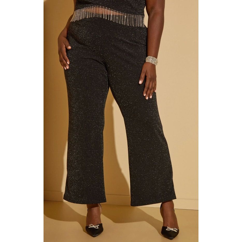 Other Plus 30/32 - 5X Embellished High Rise Pants + Top | 2-pc set Size 31" - 3 Thumbnail