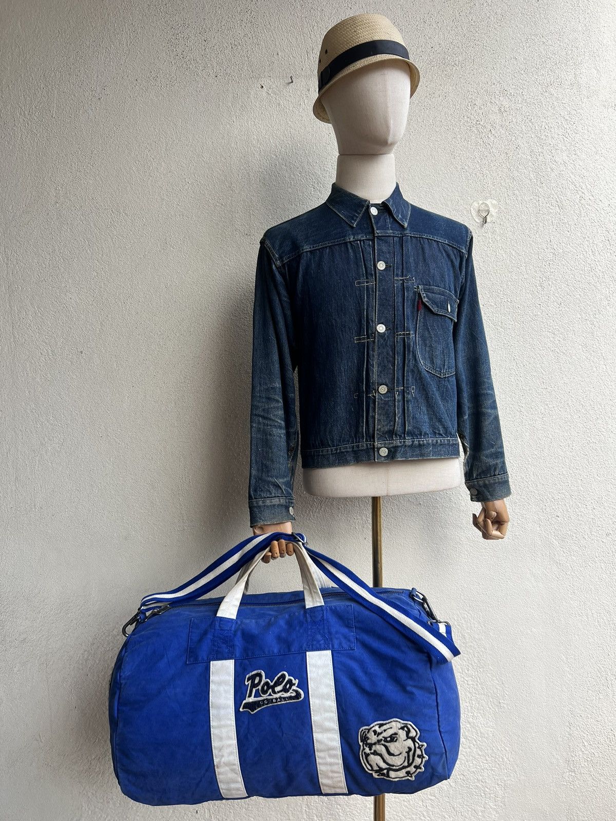Polo Ralph Lauren Vintage Ralph Lauren Football Muddy Dirty Duffle Teavel Bag Size ONE SIZE - 1 Thumbnail
