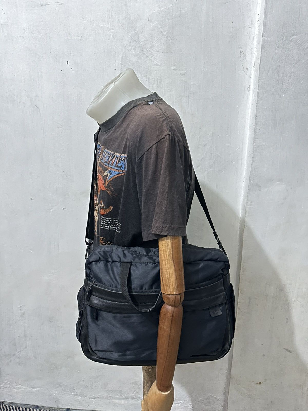 Yohji Yamamoto Ysaccs by Yohji Yamamoto Leather & Nylon Messenger