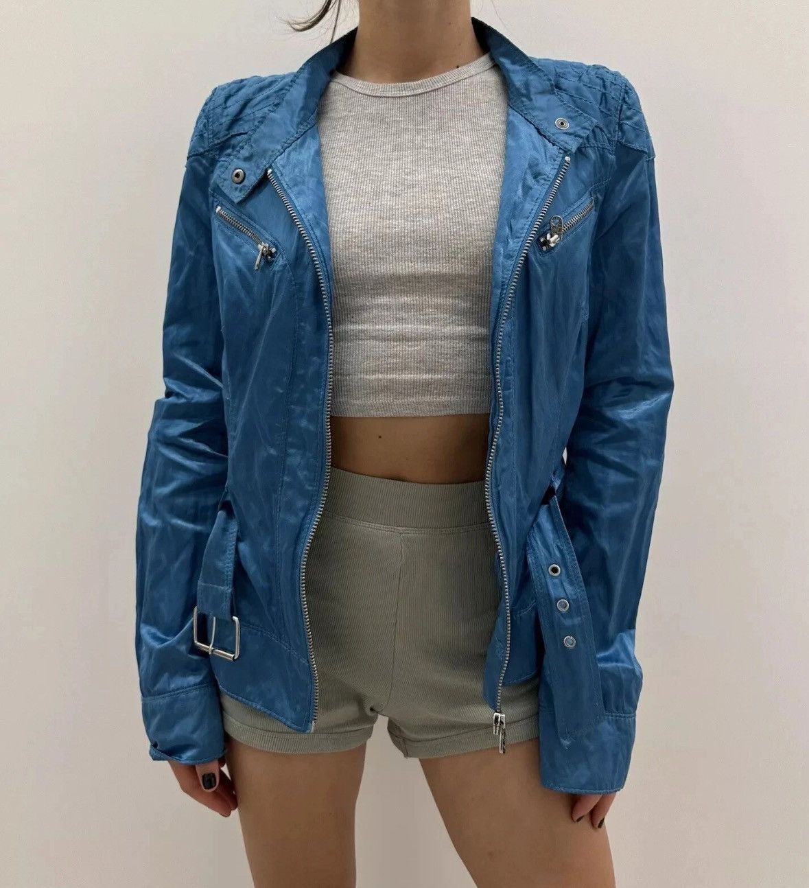 Miss Sixty × Vintage Vintage 2000s Miss Sixty Y2K Jacket Polyester Metall Size M / US 6-8 / IT 42-44 - 3 Thumbnail