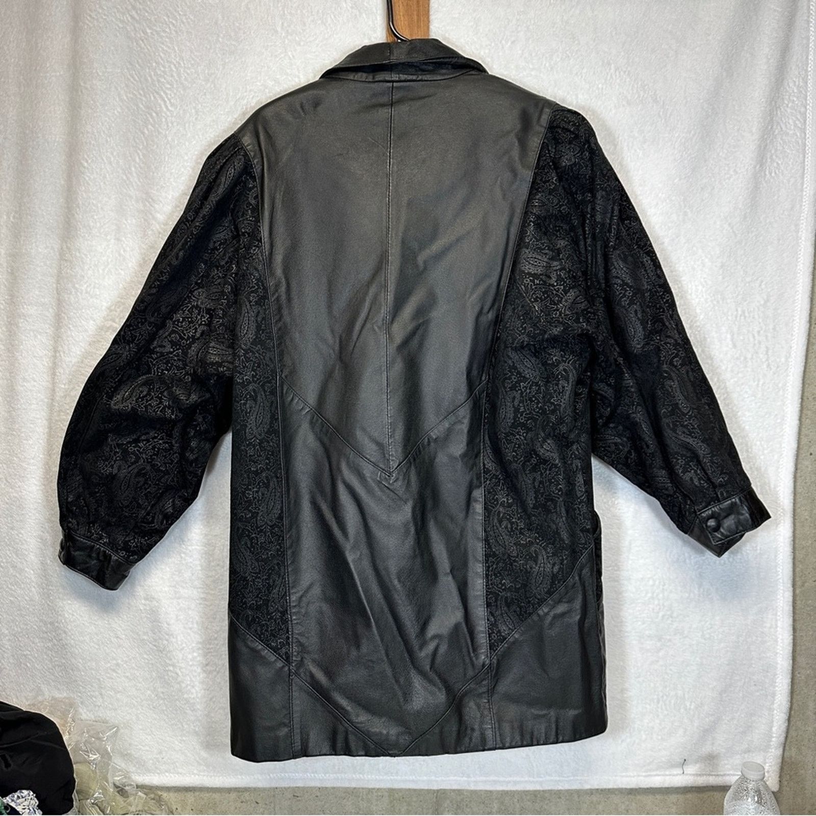 Wilsons Leather Vintage 80s Wilsons Black Leather Coat Size M Size M / US 6-8 / IT 42-44 - 5 Thumbnail