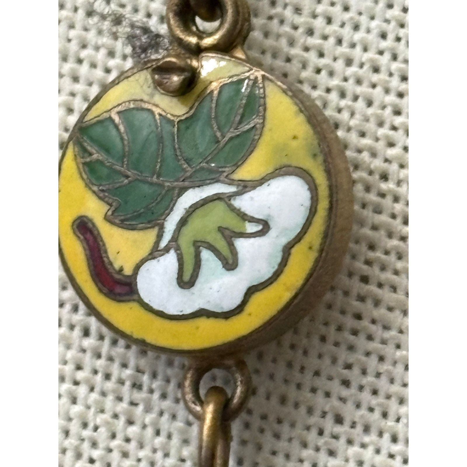 Other Vintage Chinese Cloisonne Necklace 30in Knotted Silk 8mm Size 30 - 7 Thumbnail