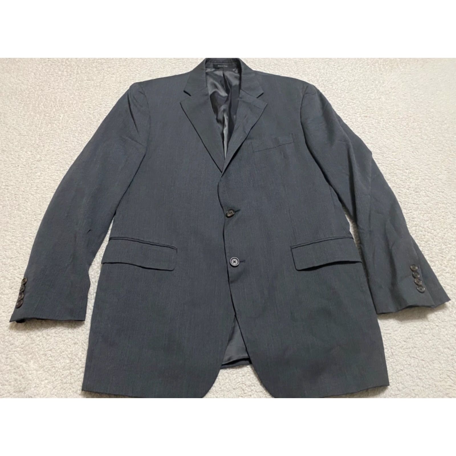 Ralph Lauren Lauren Ralph Lauren Blazer Mens 44 Wool Gray 2 Button Long Sleeve Solid Jacket Size US XXL / EU 58 / 5 - 2 Thumbnail
