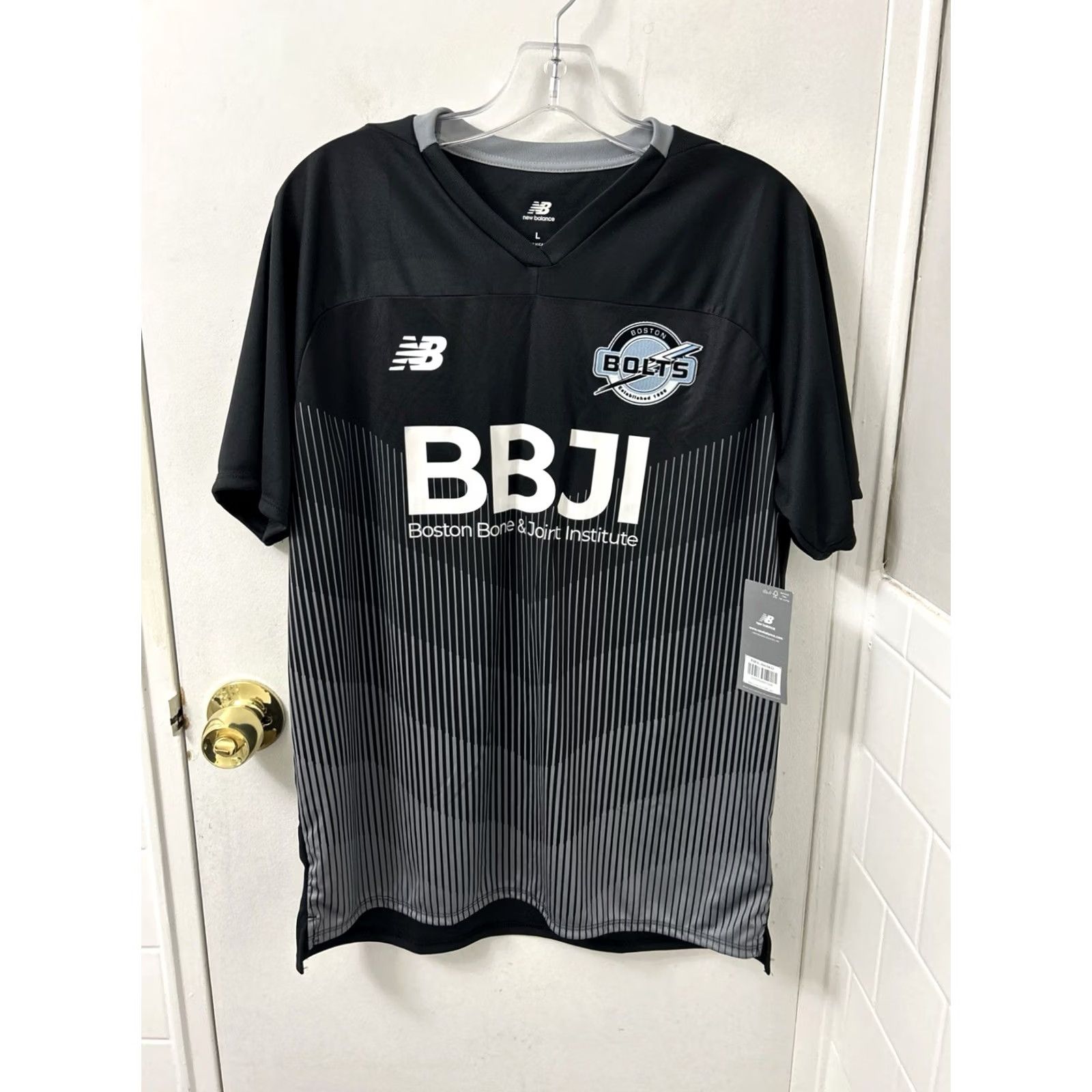 New Balance New Balance Boston Bolts Soccer Jersey Mens Large Black #50 BBJI NB Dry NWT Size US L / EU 52-54 / 3 - 2 Thumbnail