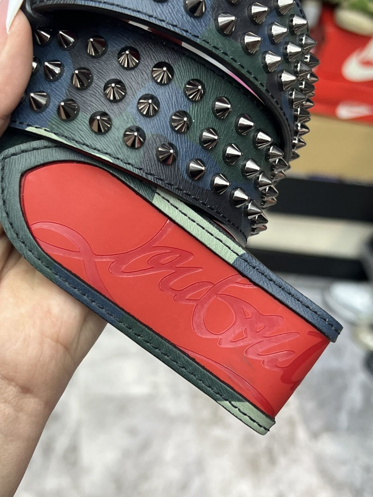 Christian Louboutin Christian Louboutin Spike Belt Size 28 - 4 Thumbnail