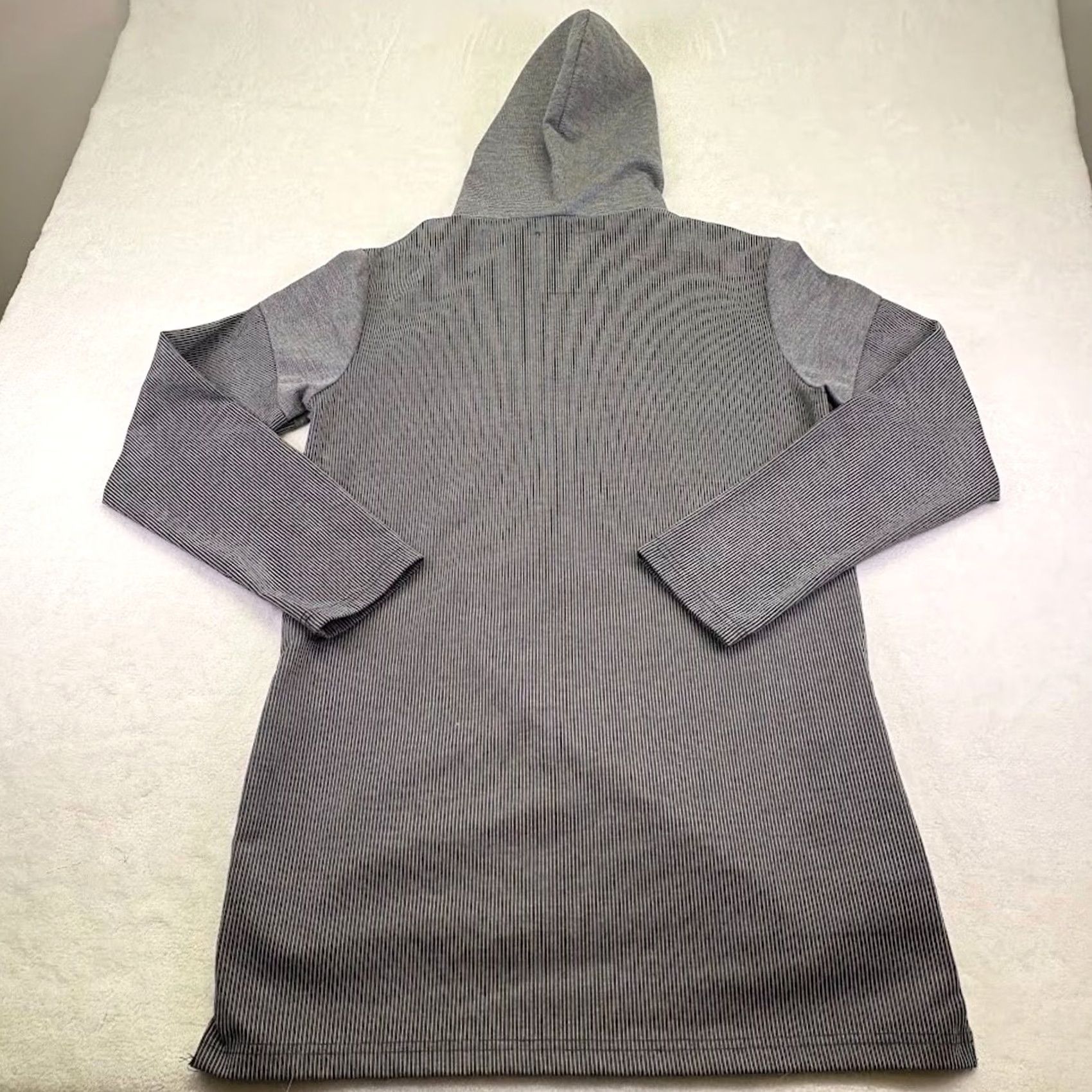 B Sides VINTAGE American Stitch Ribbed Hoodie Sweatshirt Zipper Sides Gray Black Men's M Size US M / EU 48-50 / 2 - 2 Thumbnail