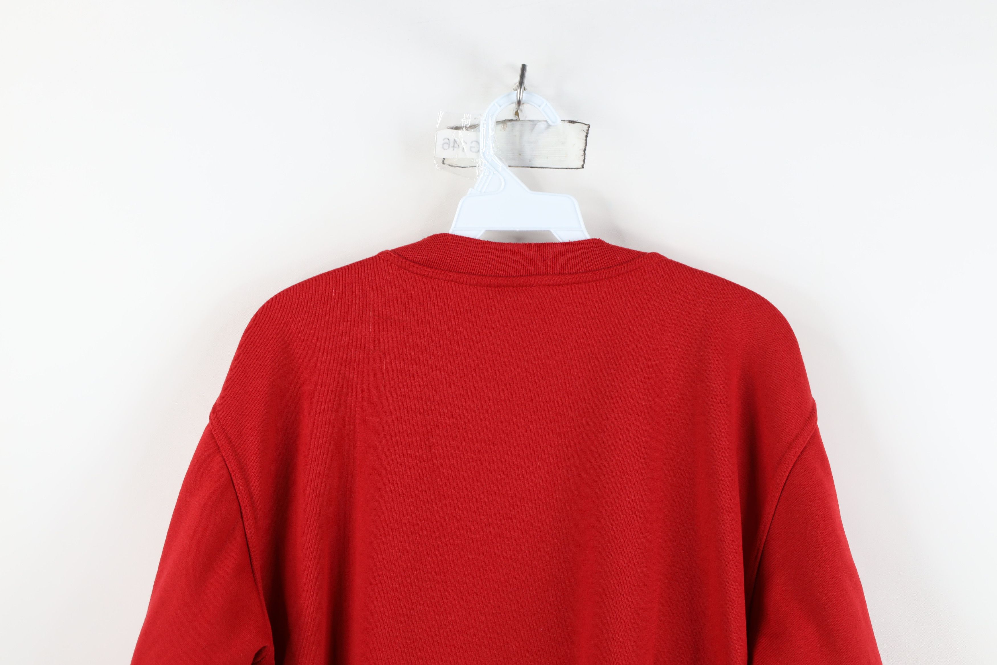 Vintage Vintage 90s Streetwear Faded Blank Crewneck Sweatshirt Red Size US M / EU 48-50 / 2 - 10 Thumbnail