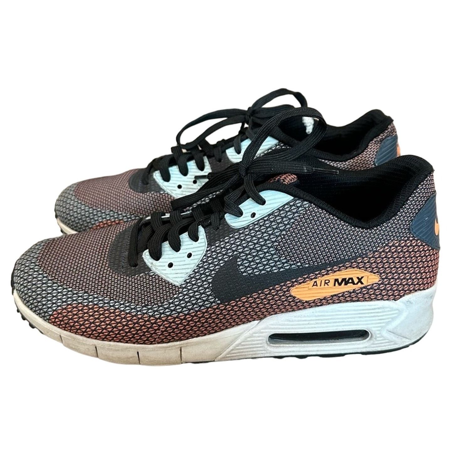 Nike Air Max 90 Jacquard Flyknit Trainers Blue/Orange