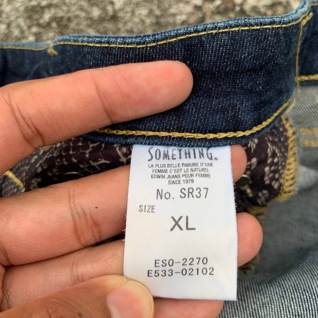 Japanese Brand Women Something Skinny Tapered Jeans Blue Wash Denim Size 34" / US 12 / IT 48 - 8 Thumbnail