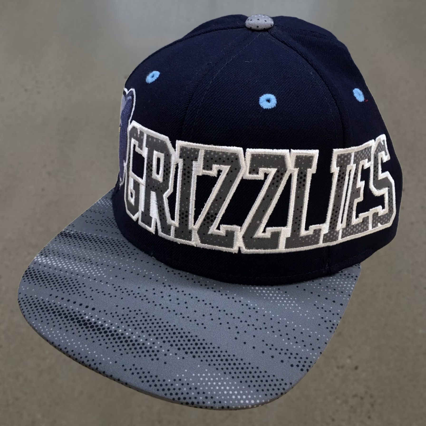Adidas Adidas Memphis Grizzlies NBA Snapback Hat Men Blue OS Embroidered Logo Flat Brim Size ONE SIZE - 1 Thumbnail