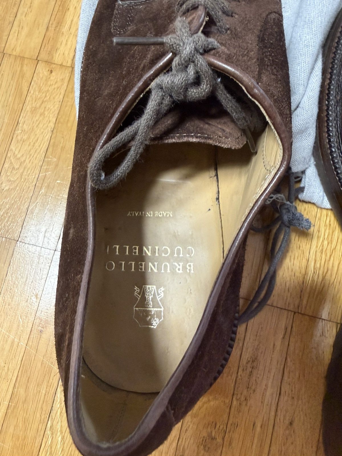 Brunello Cucinelli Brunello Cucinelli Brown Suede Derby Shoes EU 42 US 9 Size US 9 / EU 42 - 5 Thumbnail