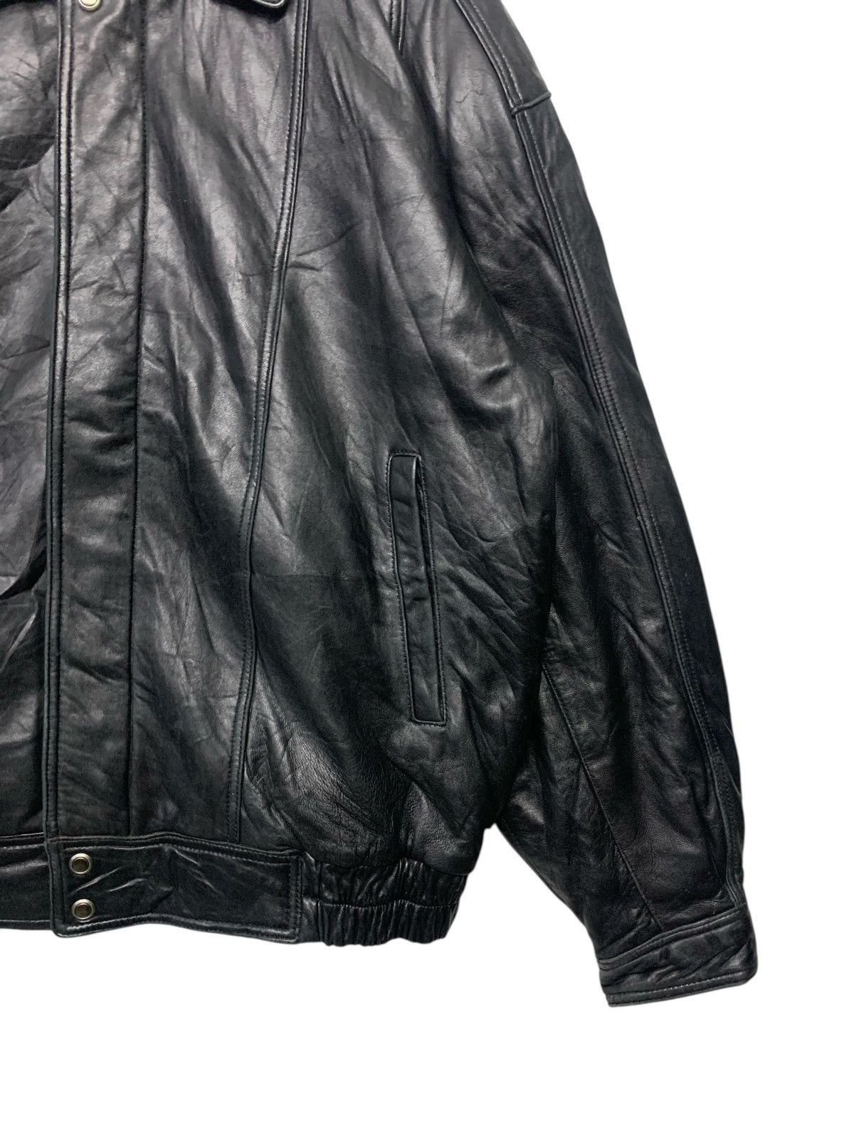 Vintage 90's Nicole St Gilles Zipper Down Leather Jacket