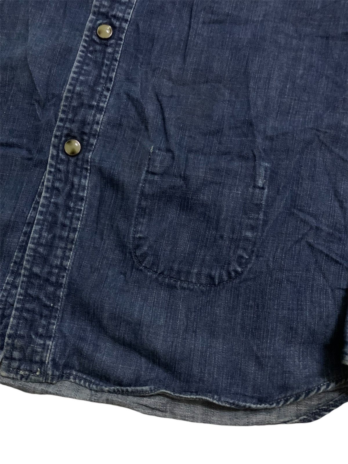 45rpm 💥Vintage Western 45Rpm Indigo Blue Shirt Size S / US 4 / IT 40 - 3 Thumbnail