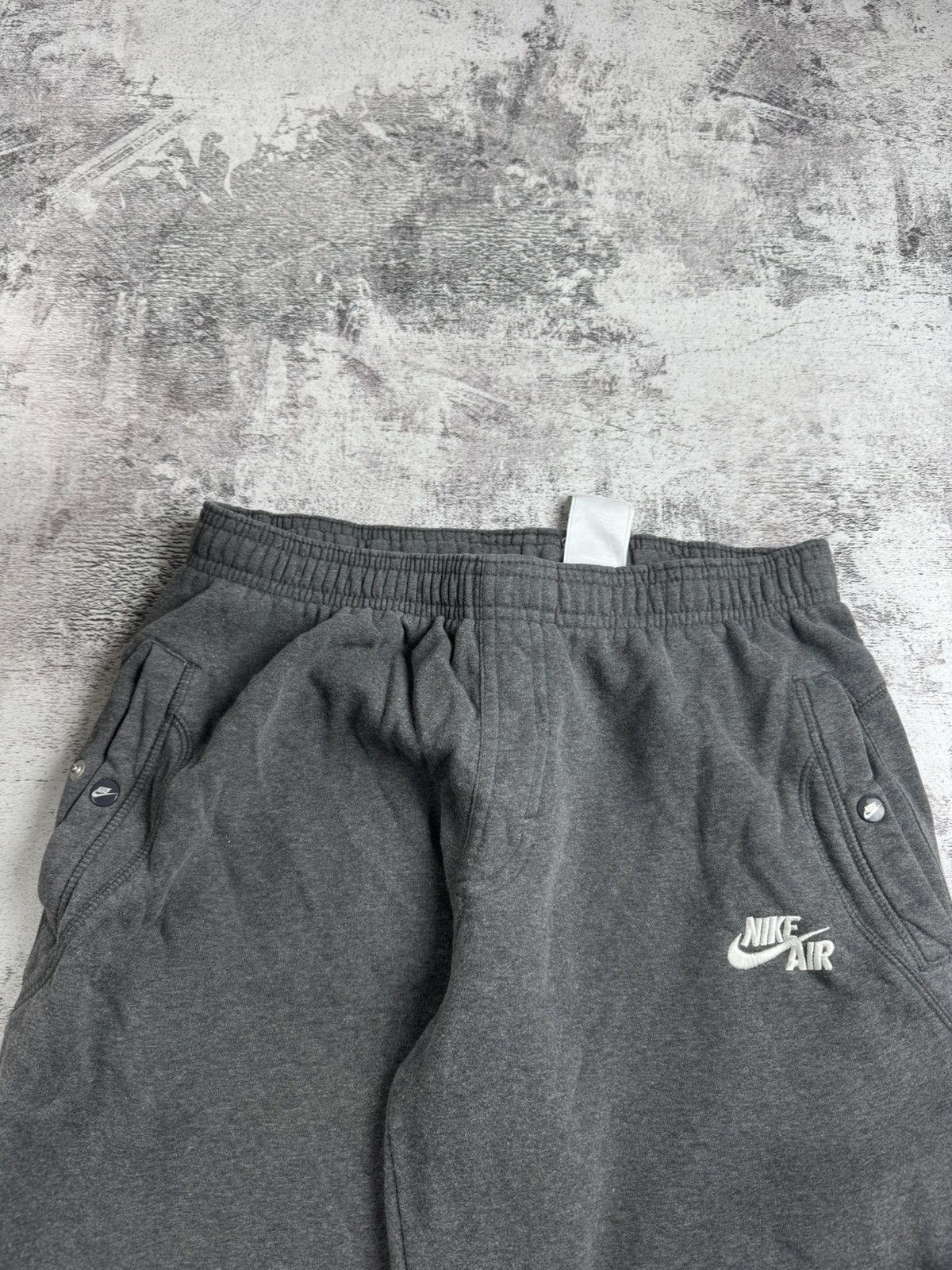 Nike Nike Air Medium Gray Men Baggy Wide Sweat Pants Trousers Activewear Cotton Sport Size US 32 / EU 48 - 5 Thumbnail