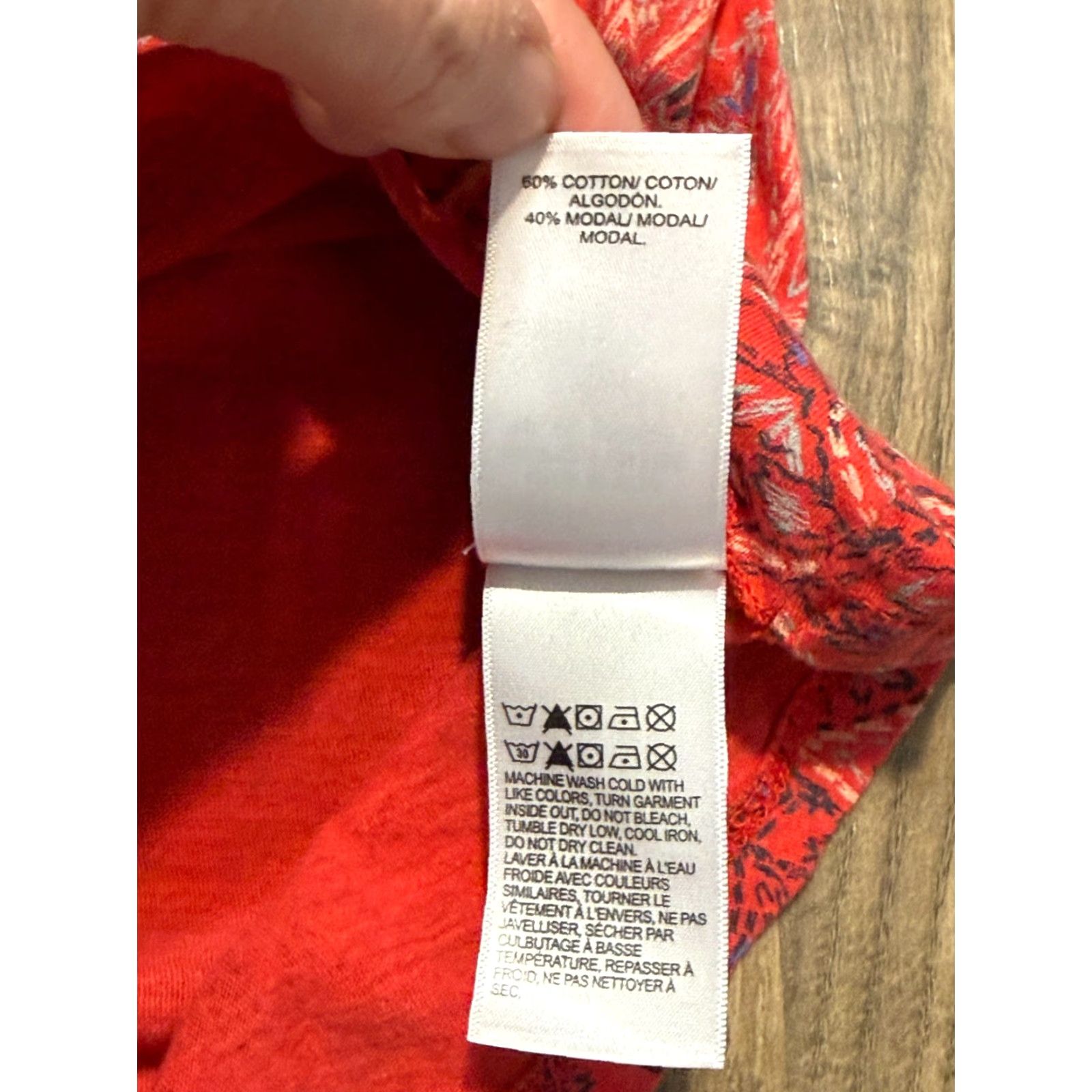 Lucky Brand Lucky Brand Shirt Women L Red Paisley V-Neck Twisted Front Casual Modern Bohemian - Free Return Size L / US 10 / IT 46 - 7 Thumbnail