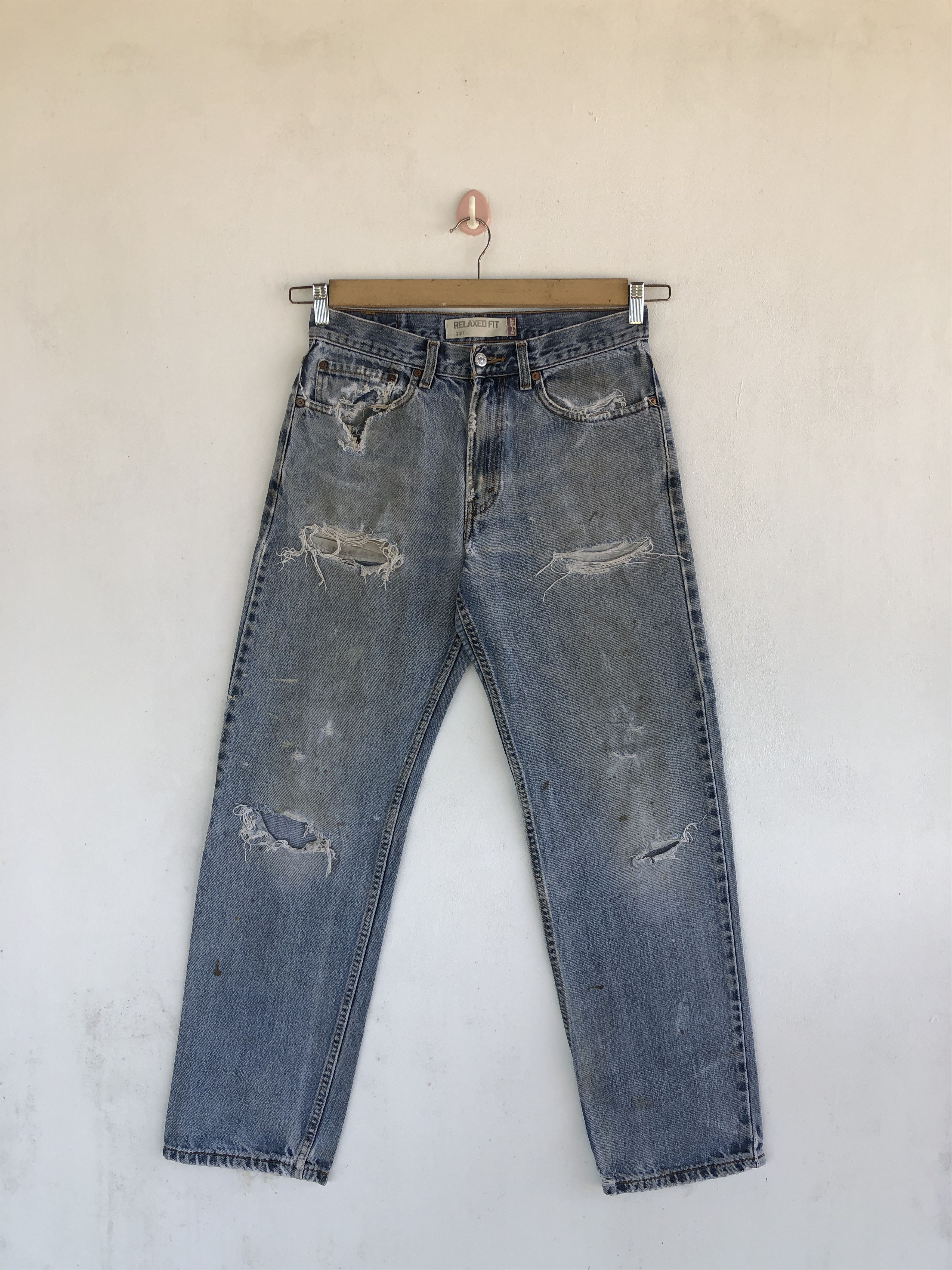 Levi's Vintage Distressed Levis 550 Jeans Levi's Light Wash Denim Size 28" / US 6 / IT 42 - 1 Thumbnail