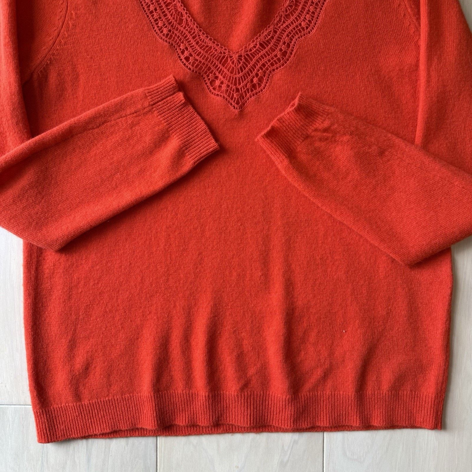 Sezane Sezane Janelle Sweater Women's Small Red Wool Cashmere Glam Size S / US 4 / IT 40 - 5 Thumbnail