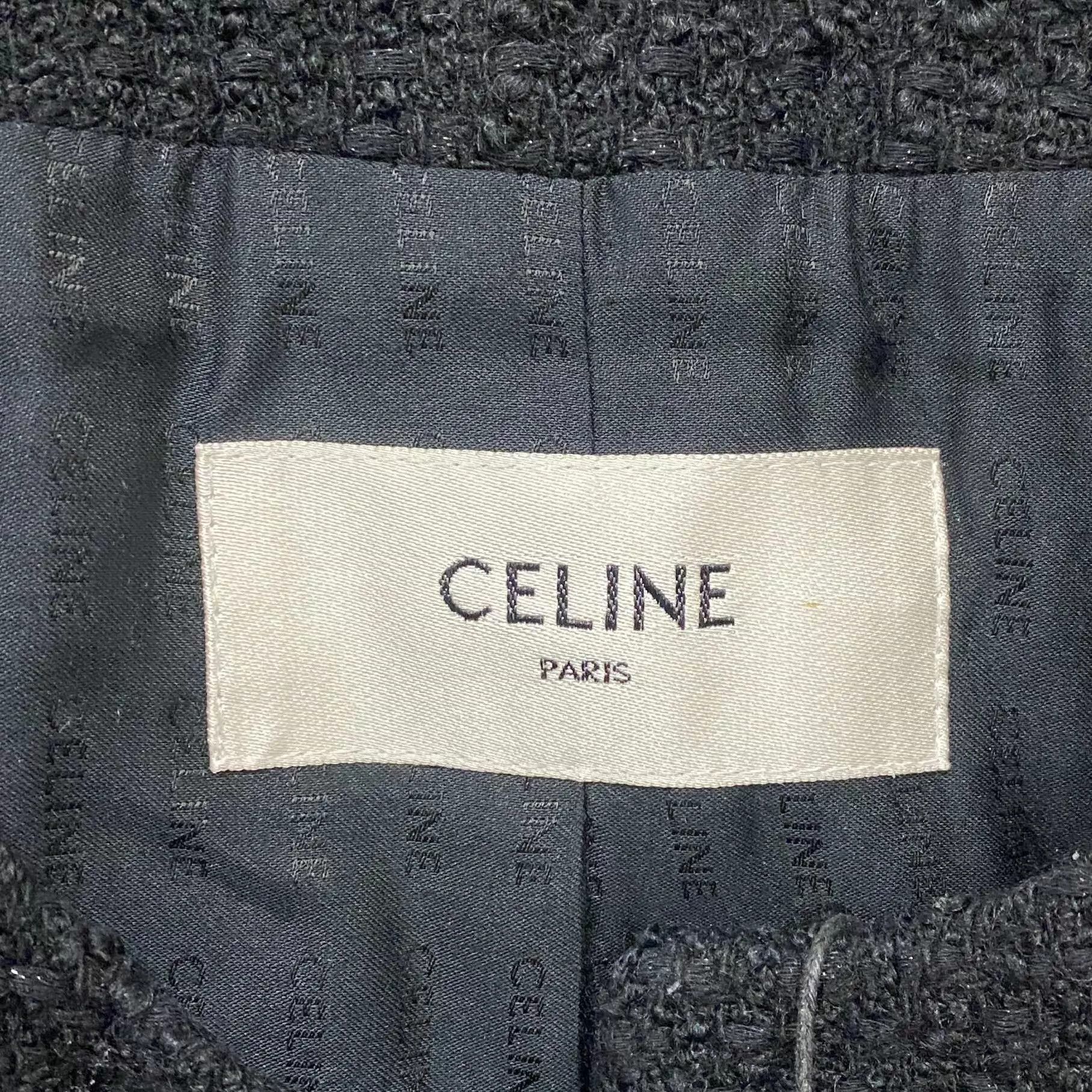 Celine Celine Women's Snowflake Tweed Gold Button Jacket Size XS / US 0-2 / IT 36-38 - 5 Thumbnail