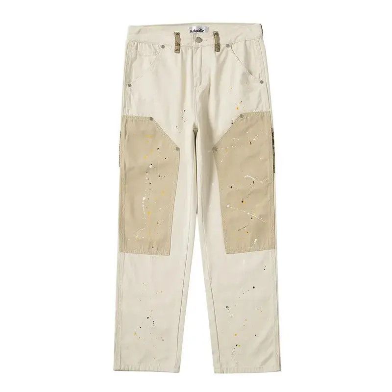 Japanese Brand Hip Hop Khaki Cashew Flower Overalls Pants Trousers Size US 32 / EU 48 - 4 Thumbnail