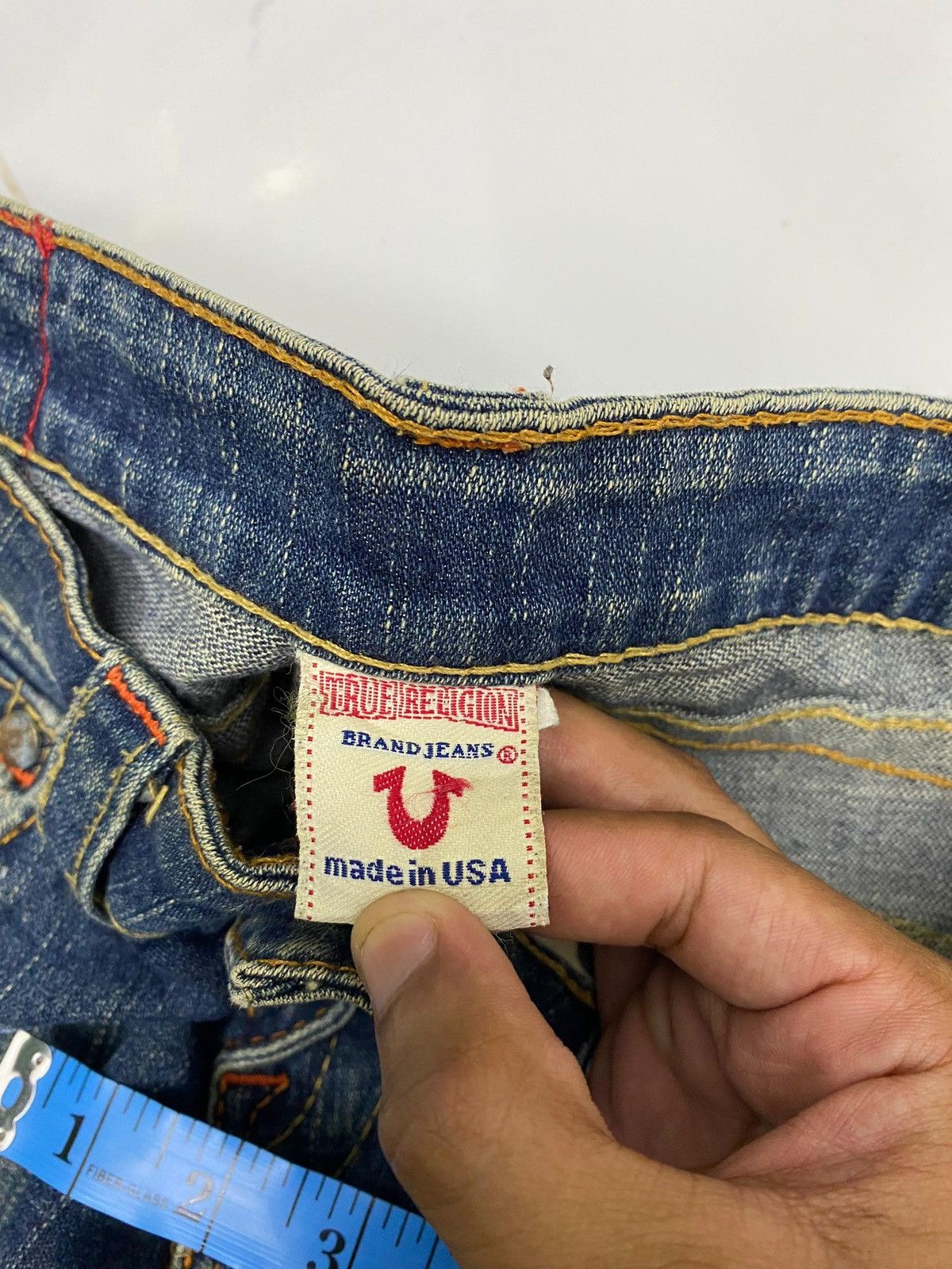 Hysteric Glamour × Le Grande Bleu (L.G.B.) × True Religion TRUE RELIGION JOEY FLARE JEANS DISTRESSED BOOTCUT DENIM JEAN Size 28" / US 6 / IT 42 - 10 Thumbnail
