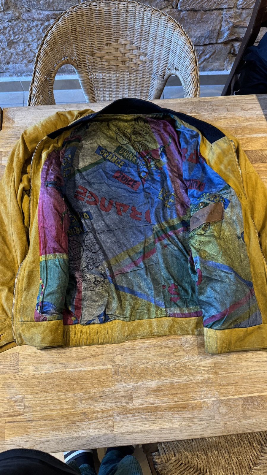 Vintage Echte Ziegenvelour-Lederjacke Kapraun Vintage Bomber Size US L / EU 52-54 / 3 - 9 Thumbnail