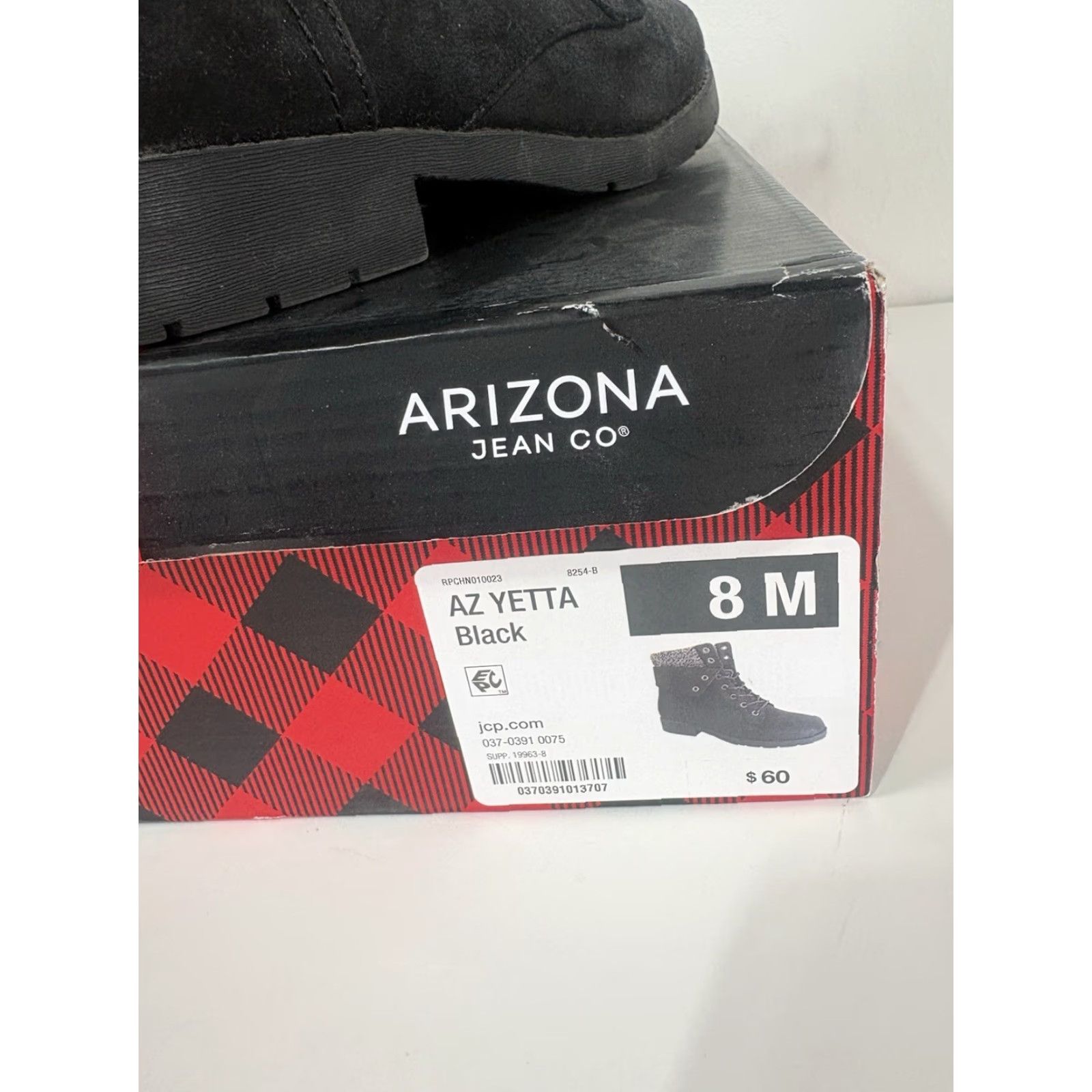 Vintage Arizona Yetta Black Memory Foam Lace Up Ankle Booties Womens Size 8M Size US 8 / IT 38 - 6 Thumbnail