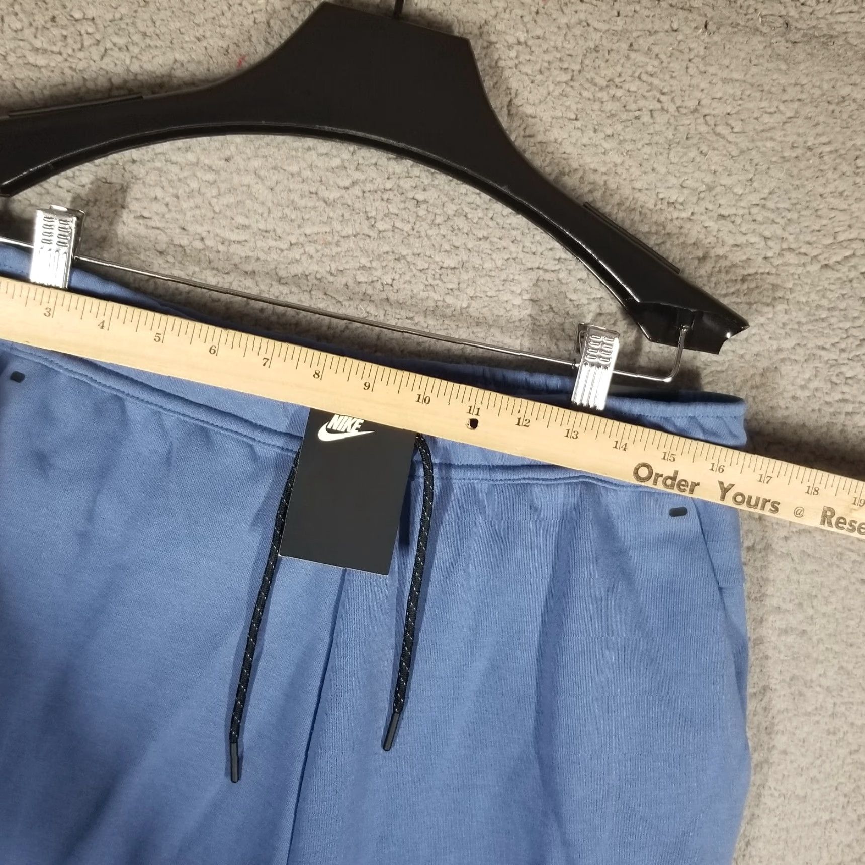 Nike VINTAGE Nike Tech Fleece Jogger Pants Men's Large Blue Activewear Tapered 90s Size US 33 - 3 Thumbnail