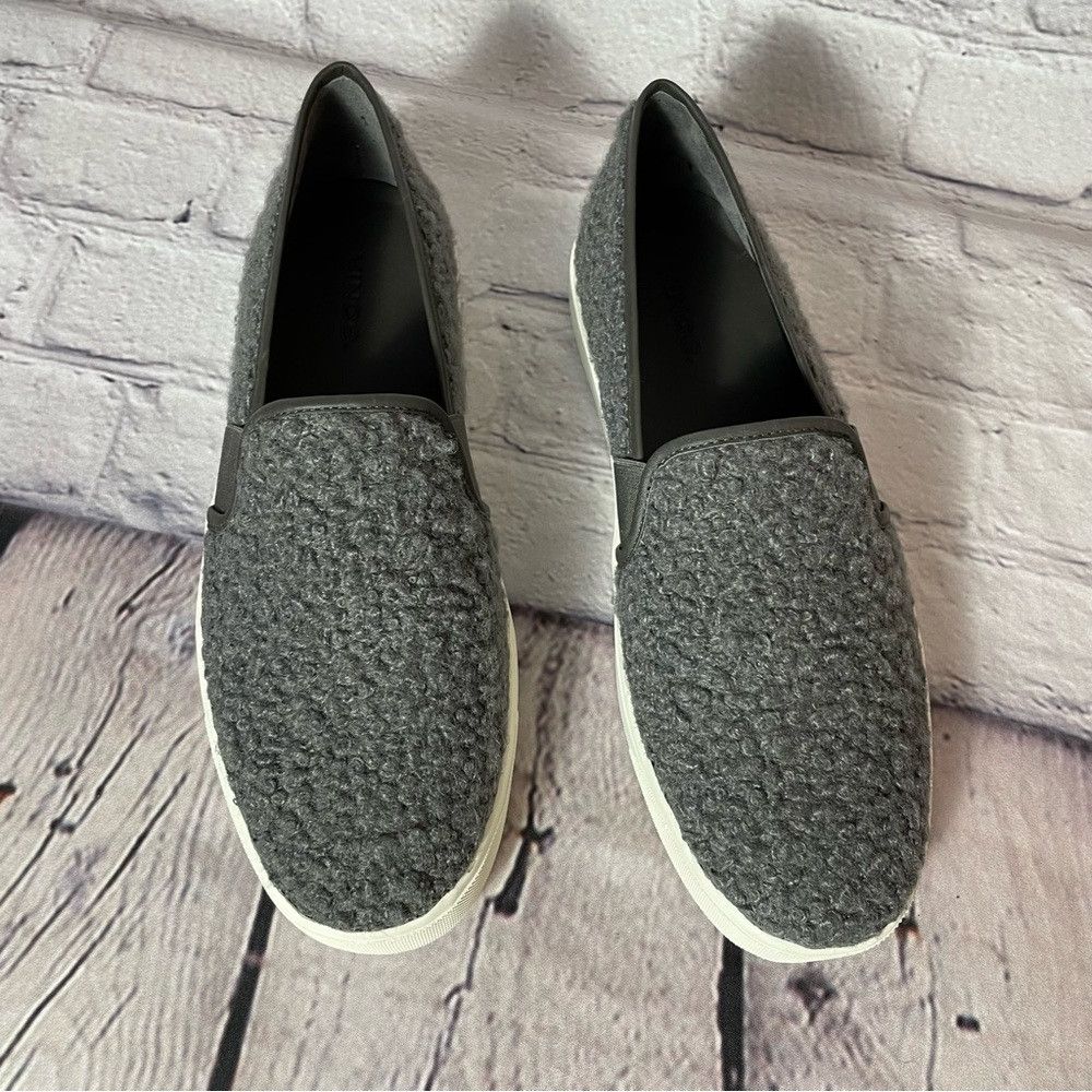 Vince New Vince Blair Shearling Grey Sneakers Size 37.5 Size US 7.5 / IT 37.5 - 3 Thumbnail