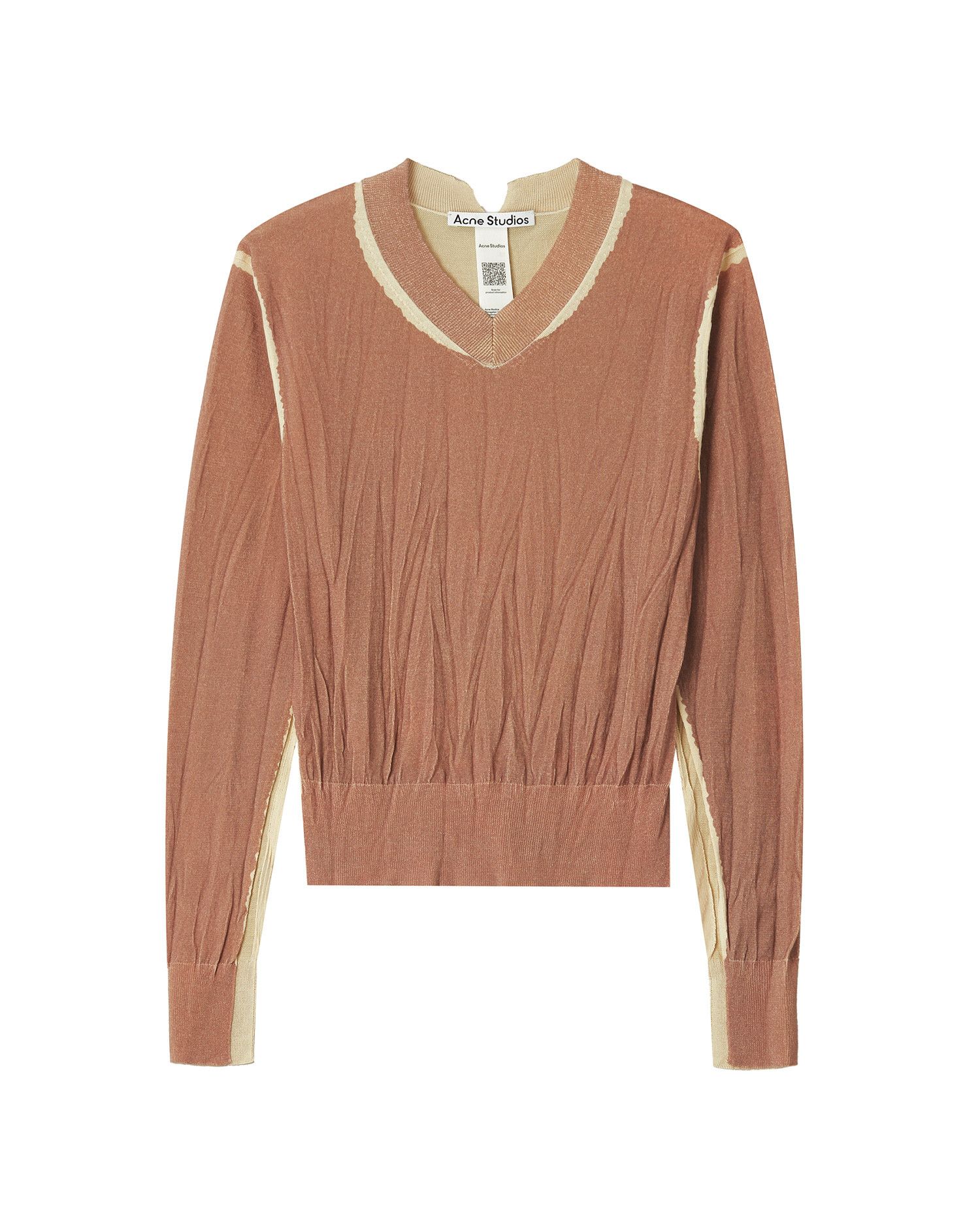 Acne Studios Acne Studios Color Block Edge Ornament V Collar Long Slee... Size XS / US 0-2 / IT 36-38 - 1 Thumbnail