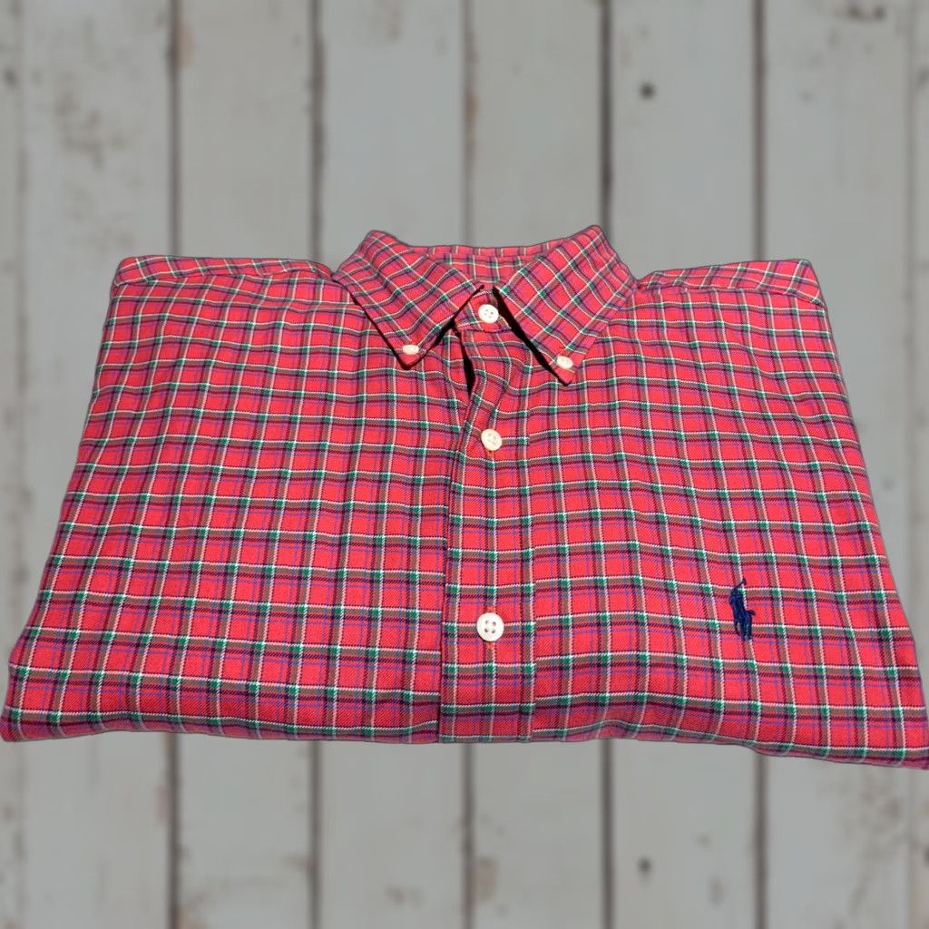 Ralph Lauren RALPH LAUREN Classic Long Sleeve Button-Up Shirt Cotton Pink Plaid Large Mens Size US L / EU 52-54 / 3 - 1 Thumbnail
