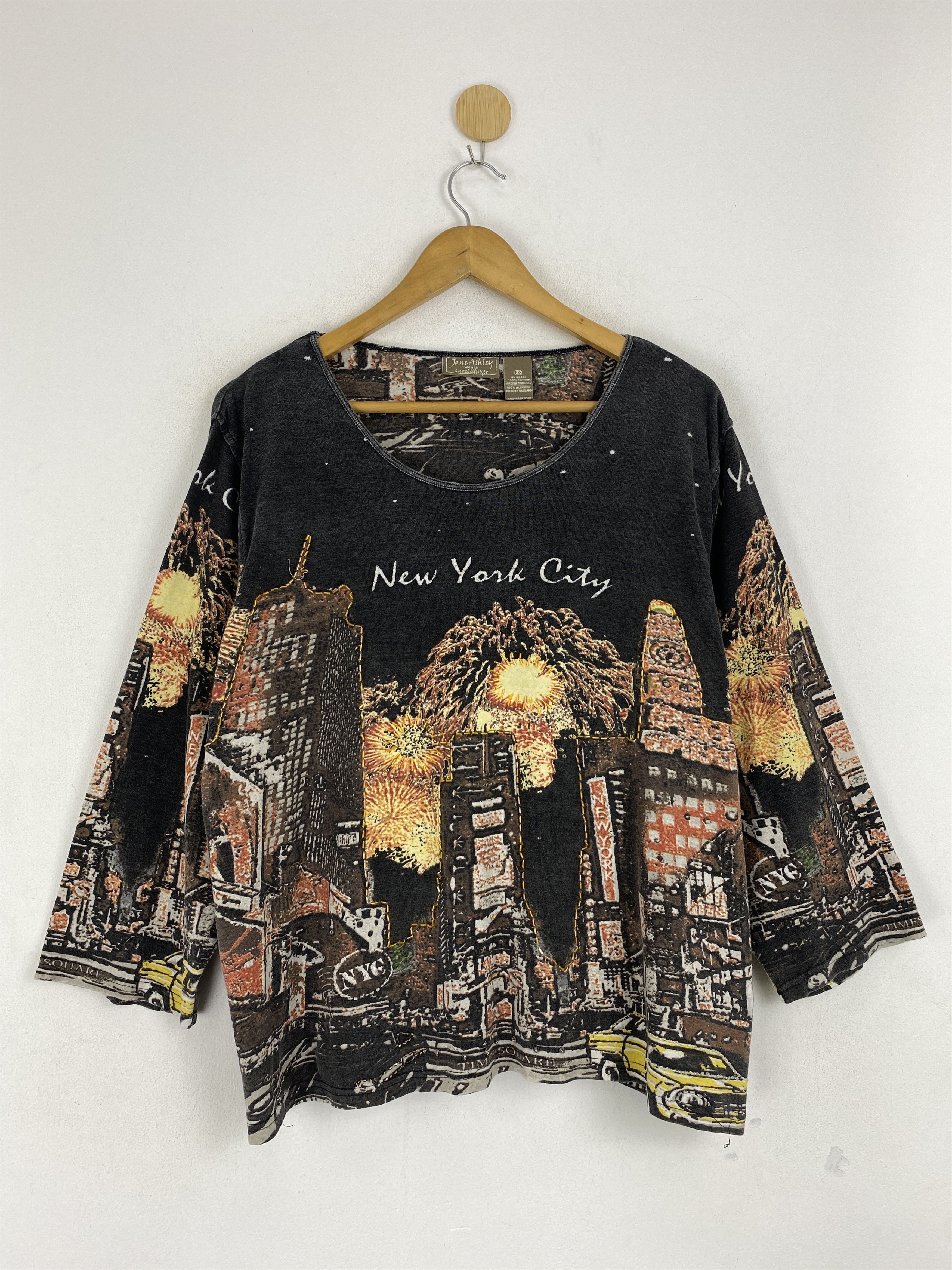 Vintage Vintage June Ashley New York City Sky Line Art Tee TA0696 Size US XXL / EU 58 / 5 - 1 Thumbnail