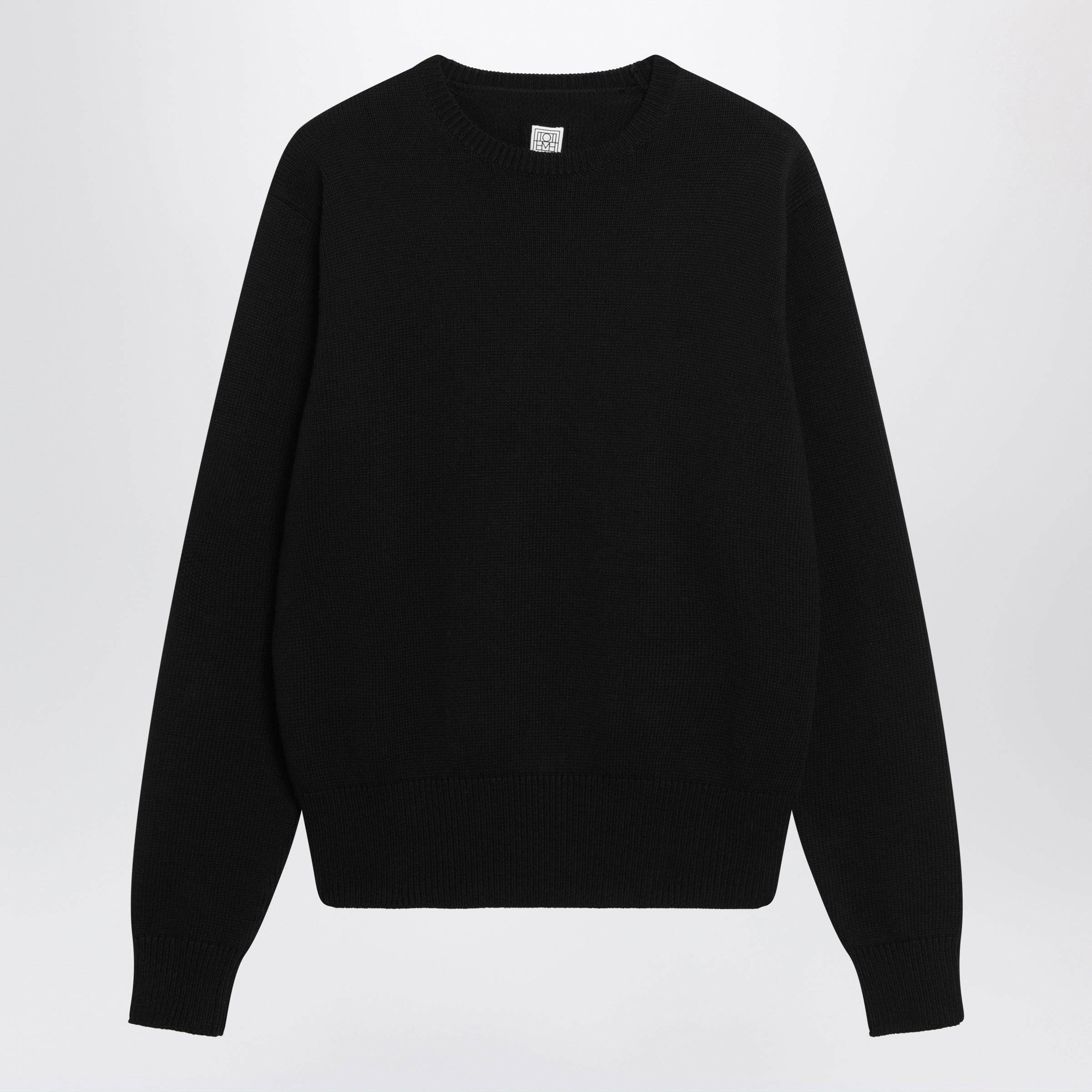 Toteme Toteme Black Cotton Crew Neck Jumper Size M / US 6-8 / IT 42-44 - 1 Thumbnail