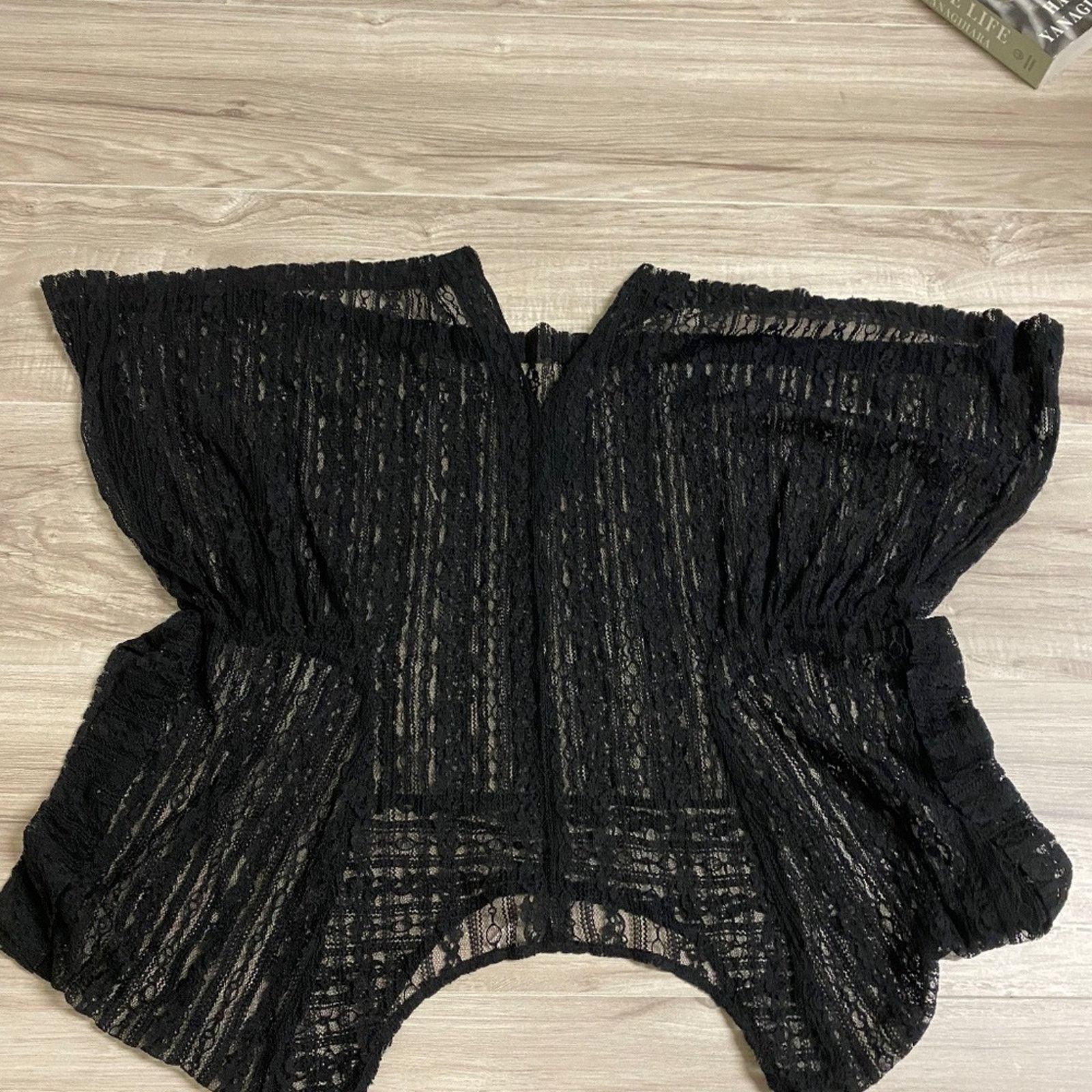Free People Free People June Black Lace Sheer Top - SP Size S / US 4 / IT 40 - 5 Thumbnail