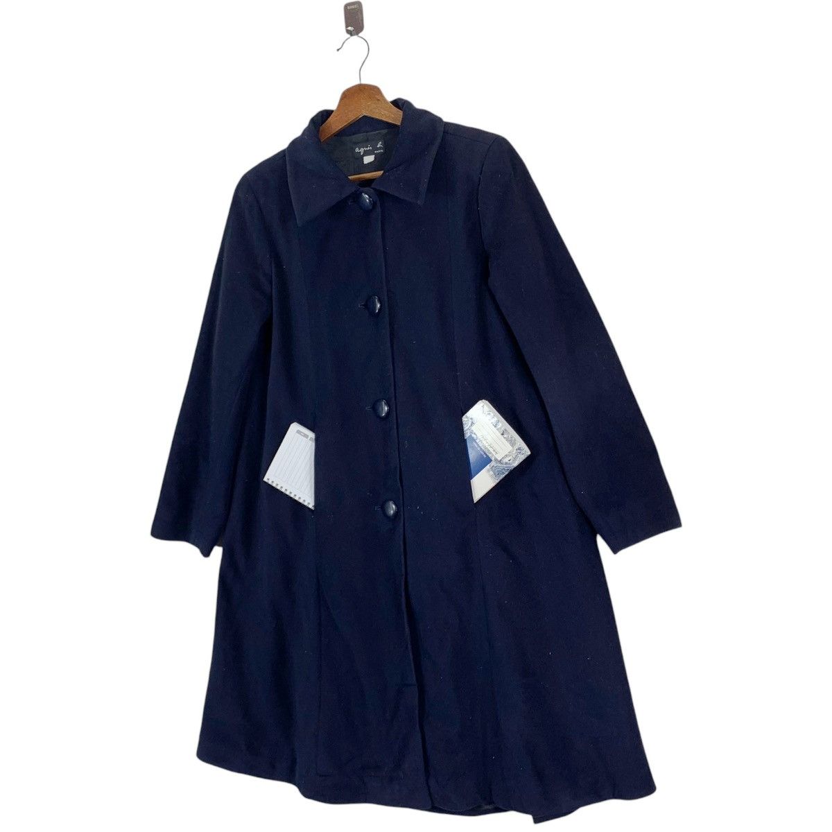 agnes b. VINTAGE AGNES B BUTTON OVERCOAT Size L / US 10 / IT 46 - 2 Thumbnail