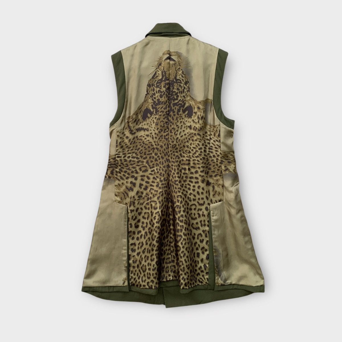 Jean Paul Gaultier AW98 Gaultier Leopard Double Breasted Sleeveless Wool Coat Size US XS / EU 42 / 0 - 3 Thumbnail