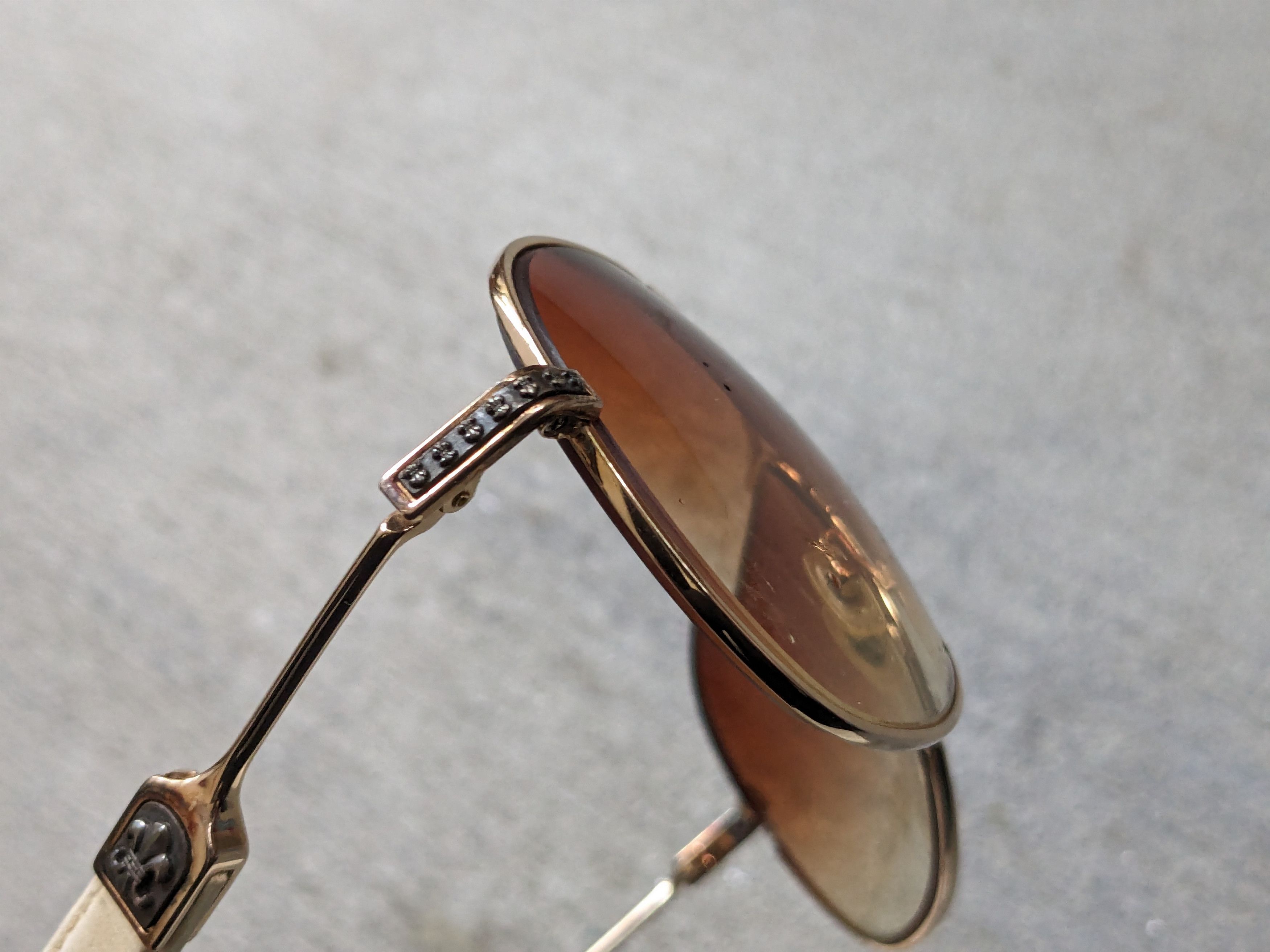 Chrome Hearts Chrome Hearts Aviator Sunglasses White Leather Biker Cross Size ONE SIZE - 8 Thumbnail