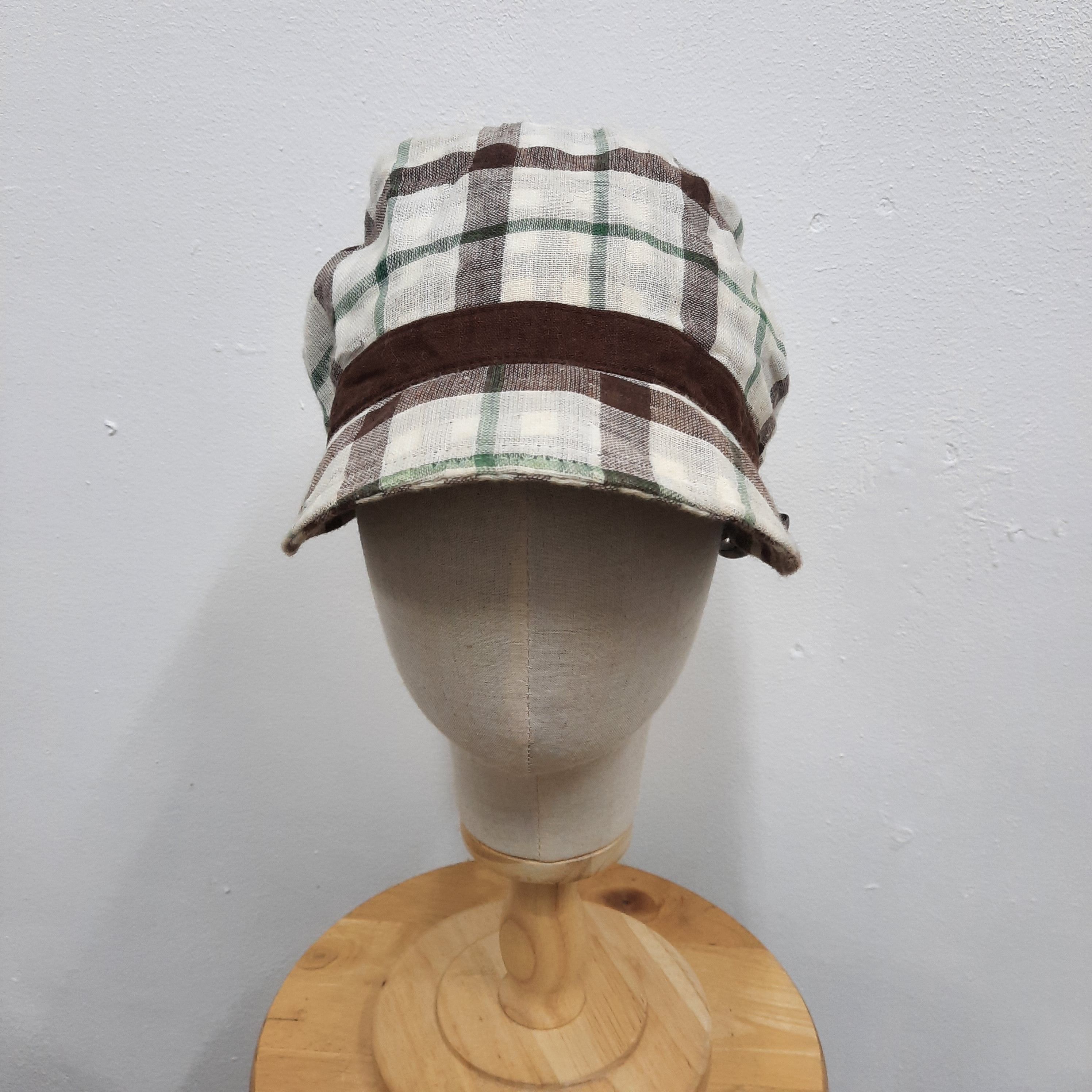 Japanese Brand ⚒️ Japanese brand checked design soft visor work hat Size ONE SIZE - 2 Thumbnail