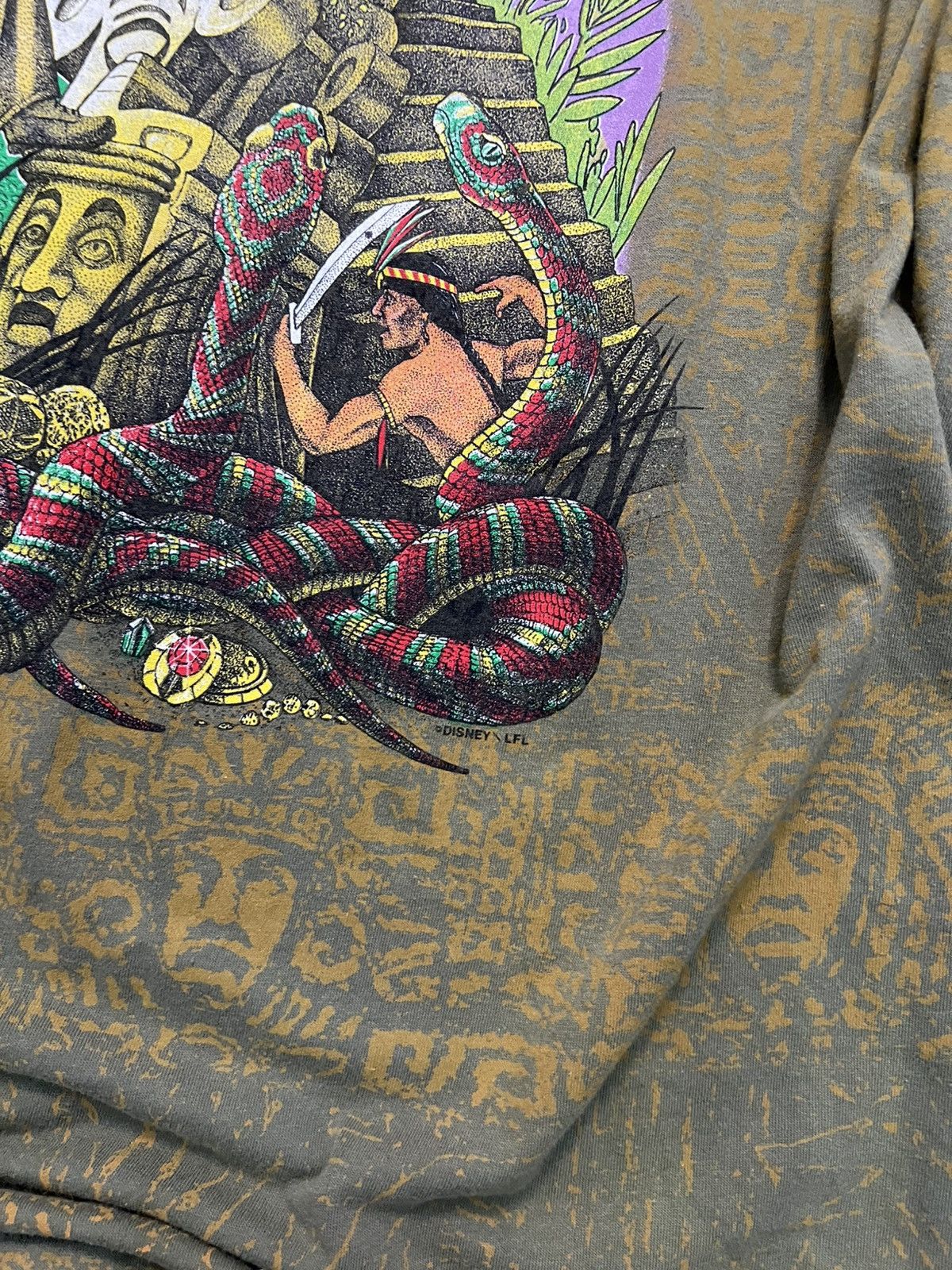 Disney Indiana Jones 90s Disney All Over Print single stitch tee Size US XL / EU 56 / 4 - 3 Thumbnail