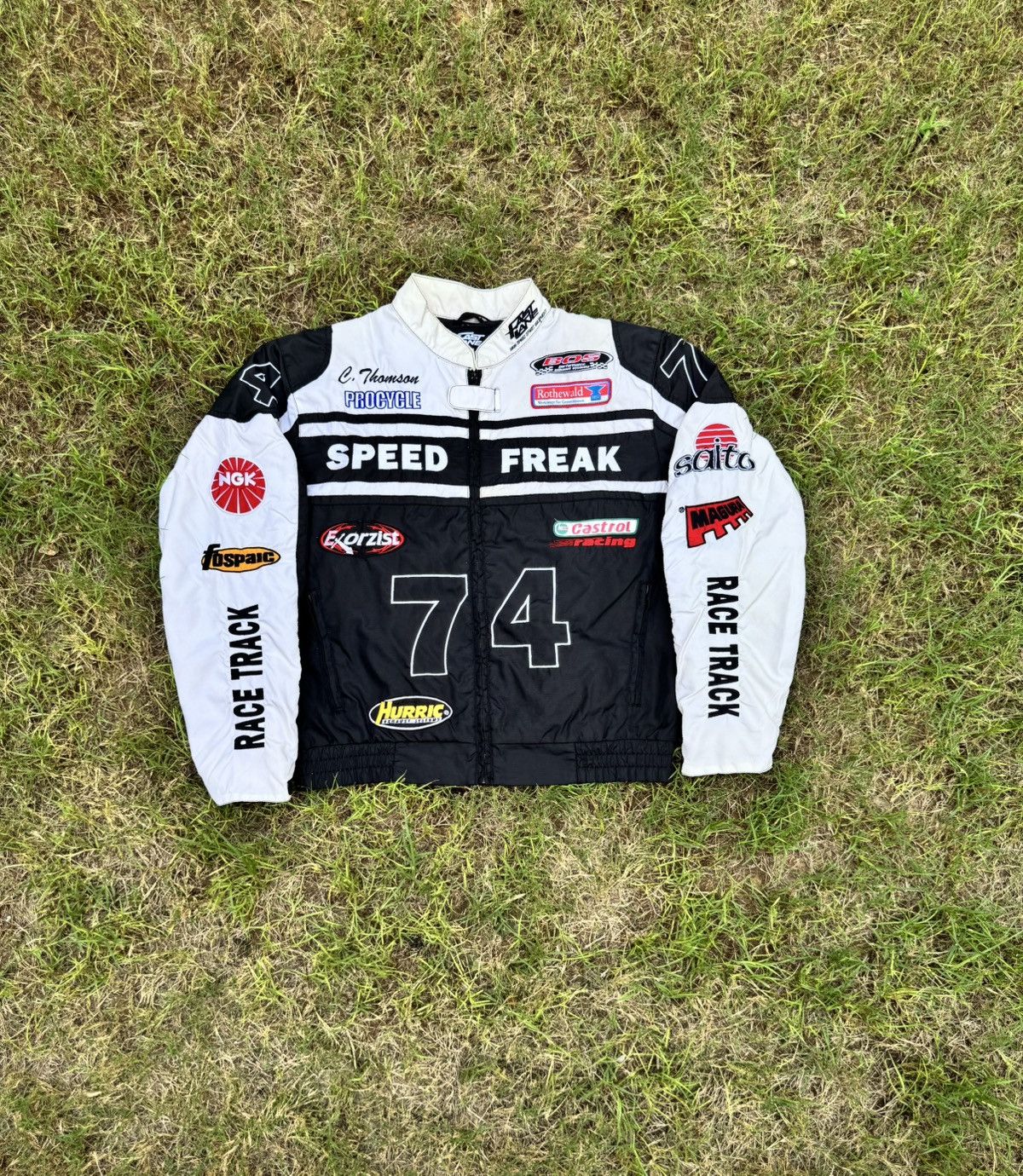 Vintage Vintage Nascar Grand Prix Speed Rider Team Racing Jacket Size US L / EU 52-54 / 3 - 1 Thumbnail