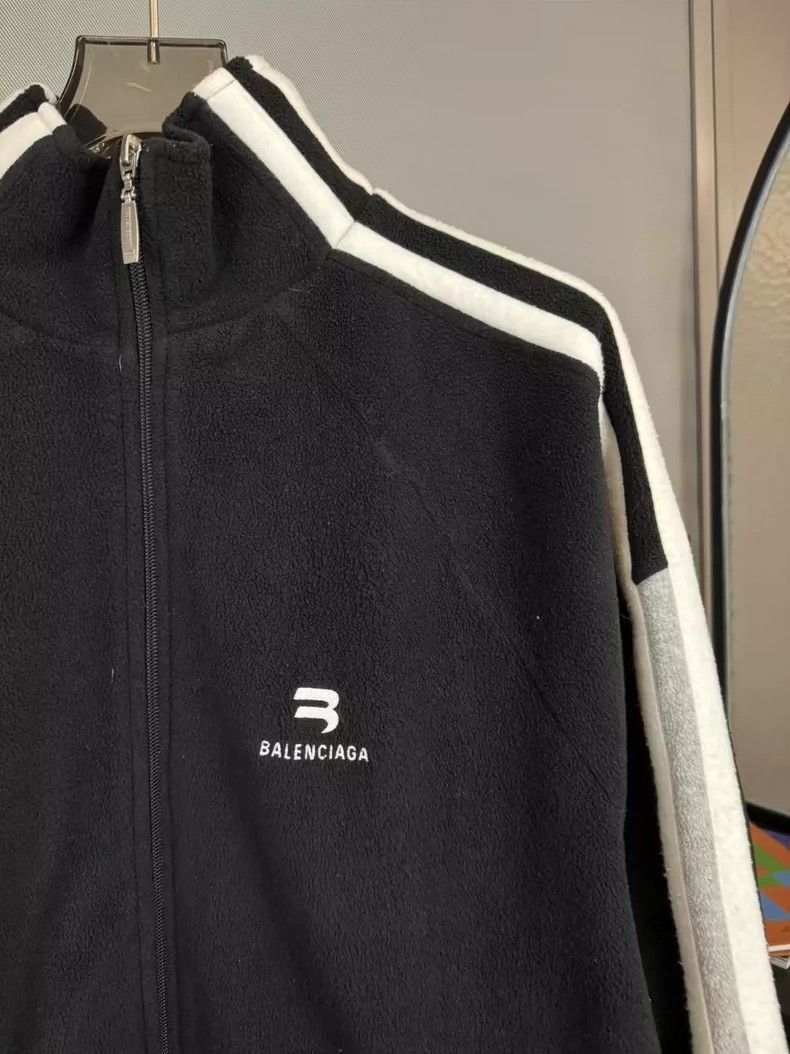 Balenciaga Balenciaga Black and White Fleece Jacket-2505 Size US M / EU 48-50 / 2 - 3 Thumbnail