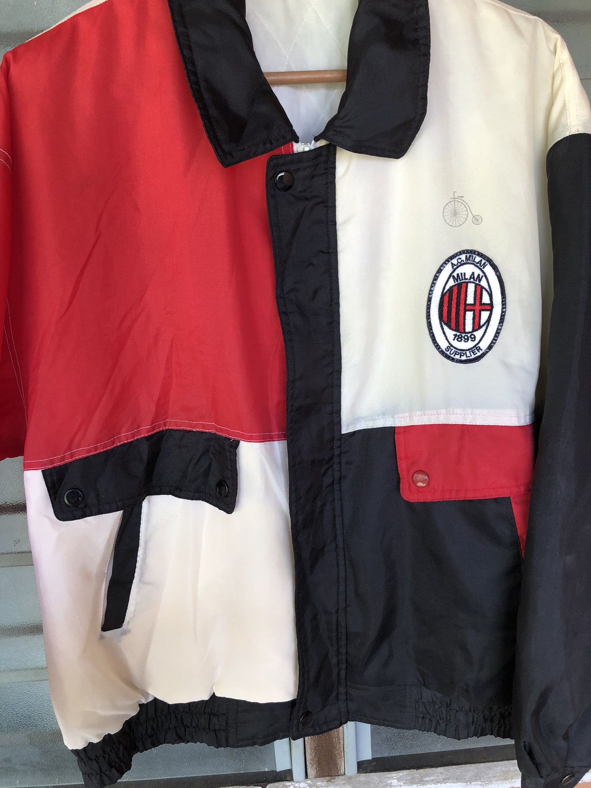 Japanese Brand Vintage AC Milan Bridgestone Nylon Jacket Rare Size US L / EU 52-54 / 3 - 3 Thumbnail