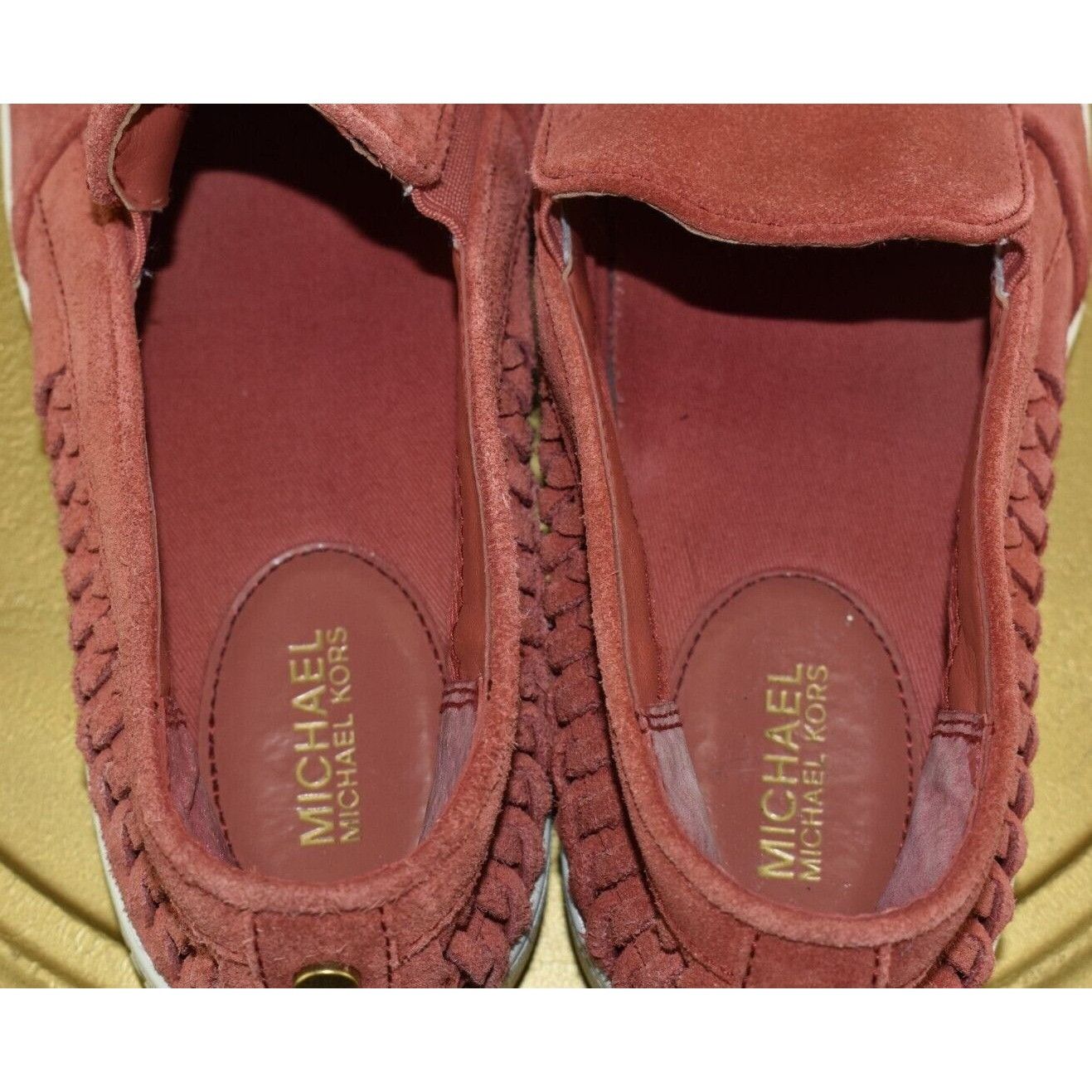 Michael Kors Michael Kors Womens Stevie Suede Red Slip On Boat Shoes Size Size US 8.5 / IT 38.5 - 10 Thumbnail