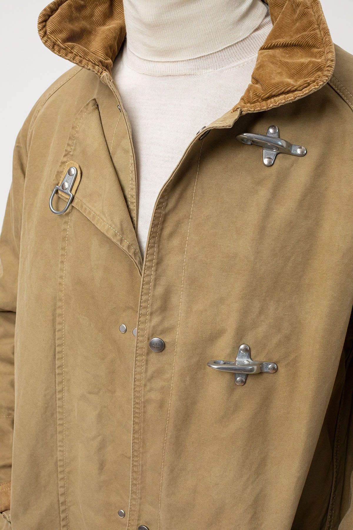 Fay o1s22i1n1124 Padded Canvas Jacket Coat in Beige Size US S / EU 44-46 / 1 - 2 Thumbnail