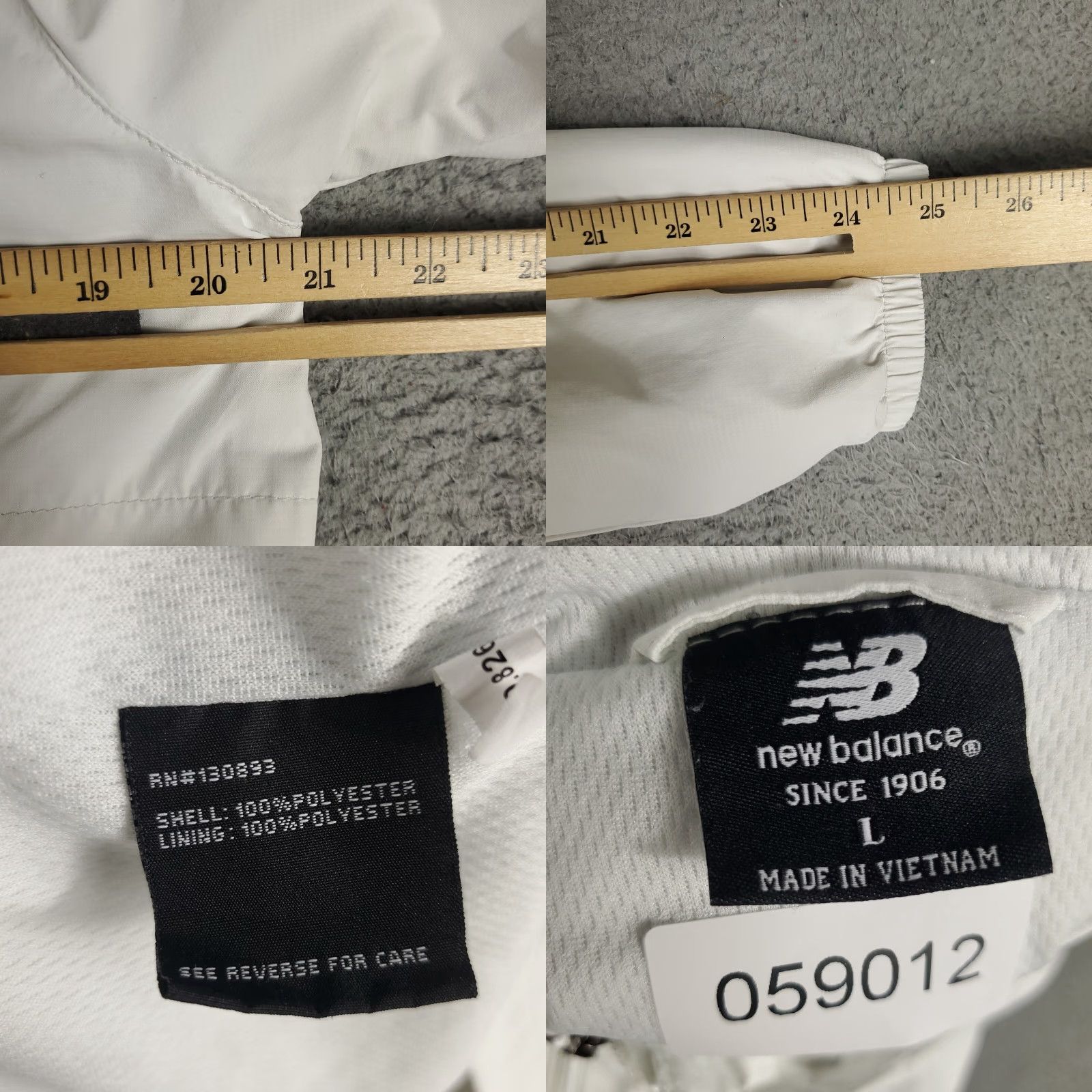 New Balance New Balance Windbreaker Jacket Womens Large White Full Zip Sports Size L / US 10 / IT 46 - 8 Thumbnail
