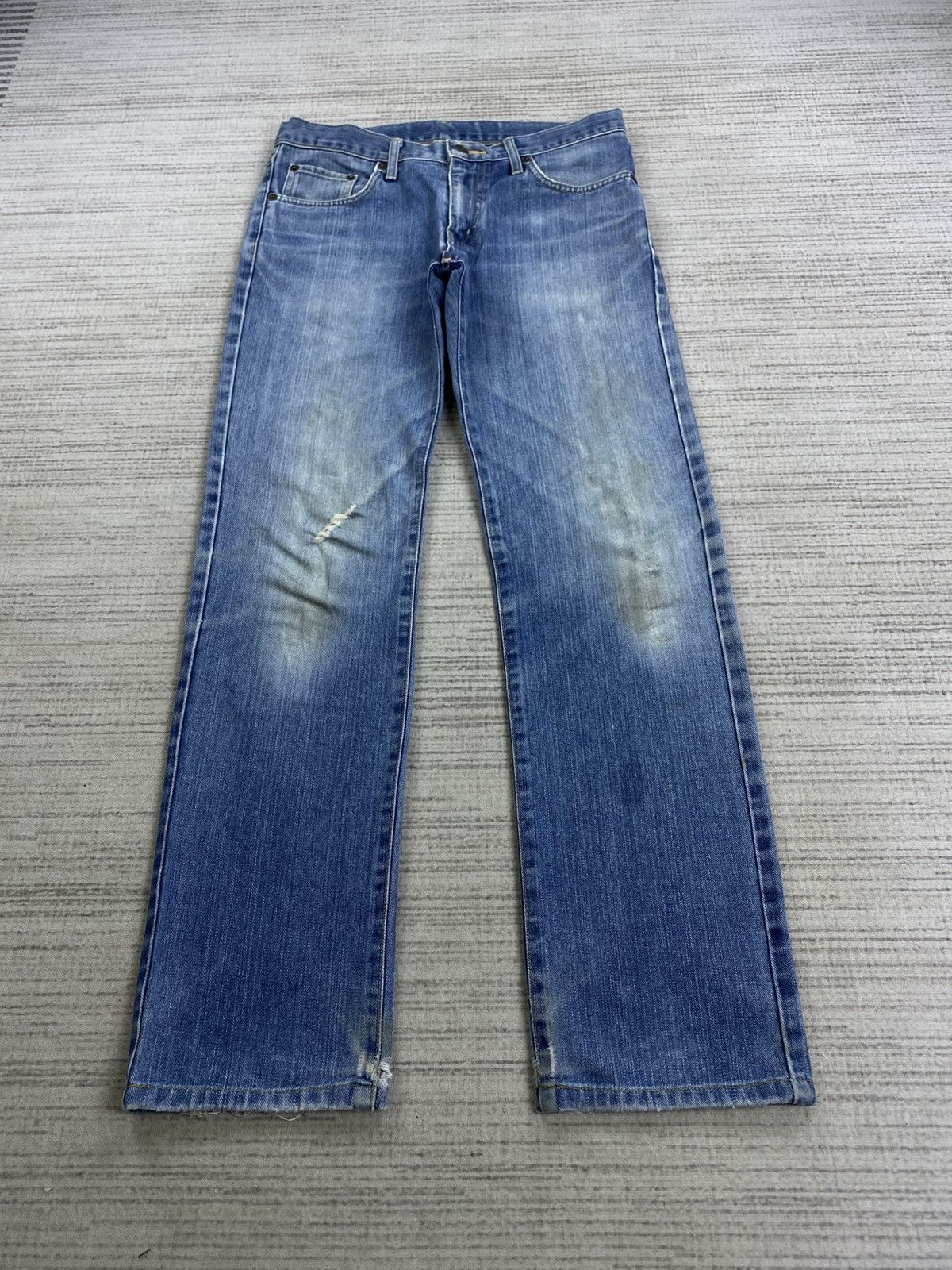 Edwin × Vintage Vintage Edwin 402 Japan Distressed Blue Denim Pants Size US 32 / EU 48 - 1 Thumbnail