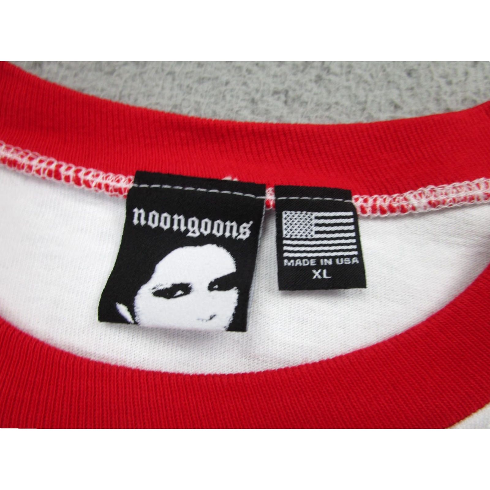 Noon Goons Noon Goons Graphic Skateboard T-Shirt Mens XL White Black Red Made in USA Size US XL / EU 56 / 4 - 4 Thumbnail