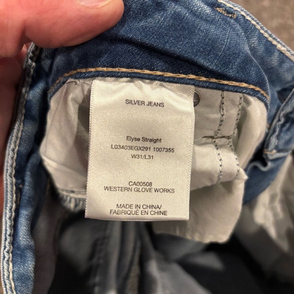 Silver Jeans Co. Silver Jeans Women's Light Blue Straight Leg Jeans Size 31" - 4 Thumbnail