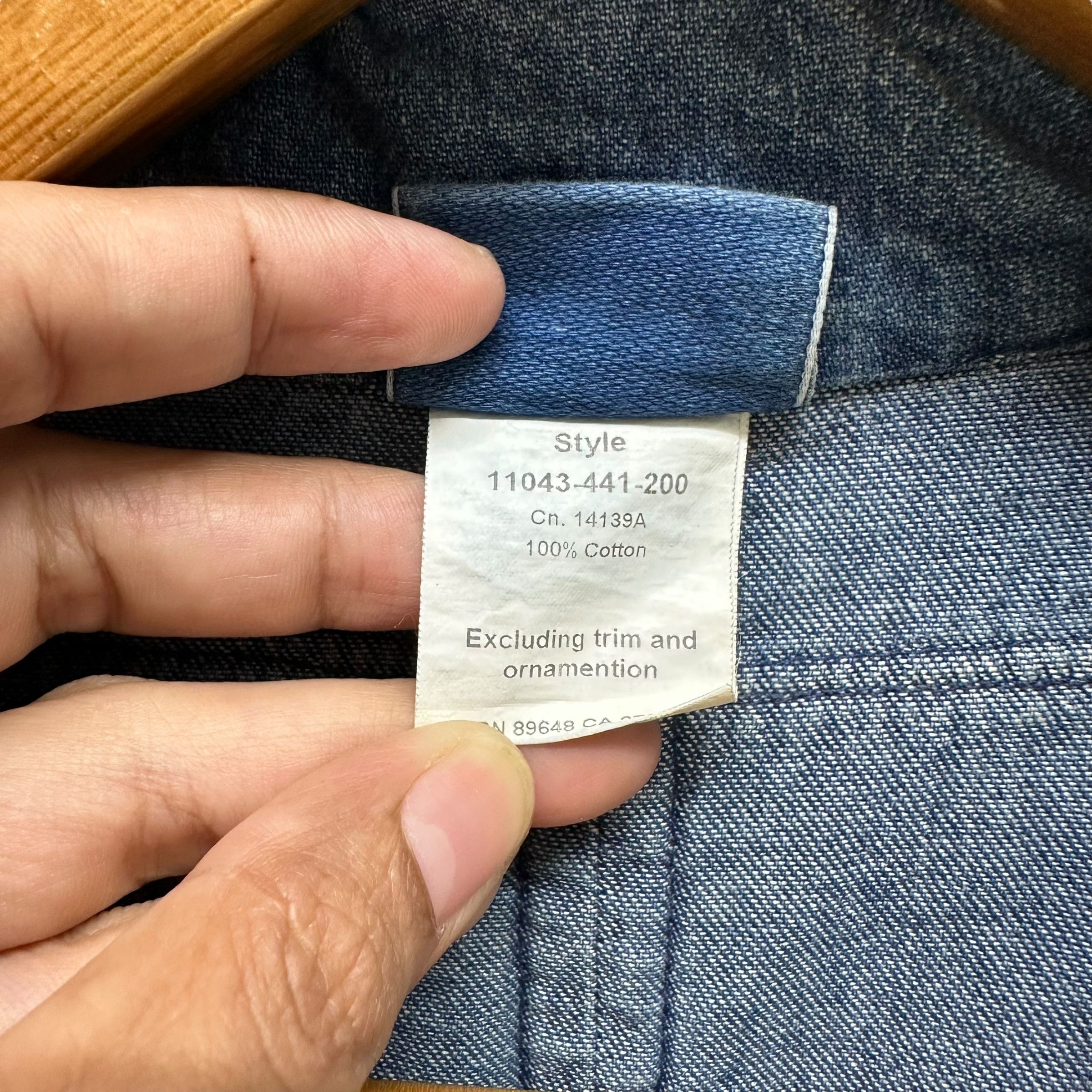 Indigo BLUE WILLI'S Indigo Button Jean Jacket #A43-0989 Size L / US 10 / IT 46 - 9 Thumbnail
